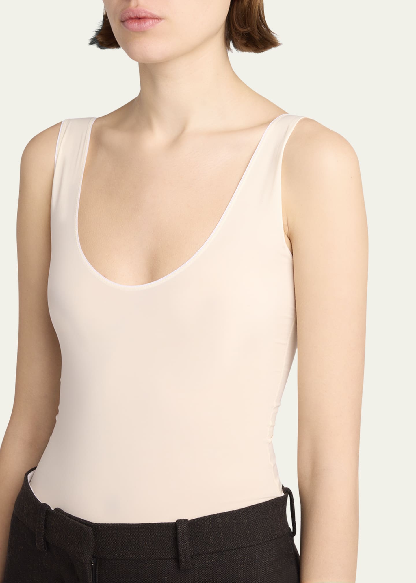 Mandie Scoop-Neck Sleeveless Bodysuit