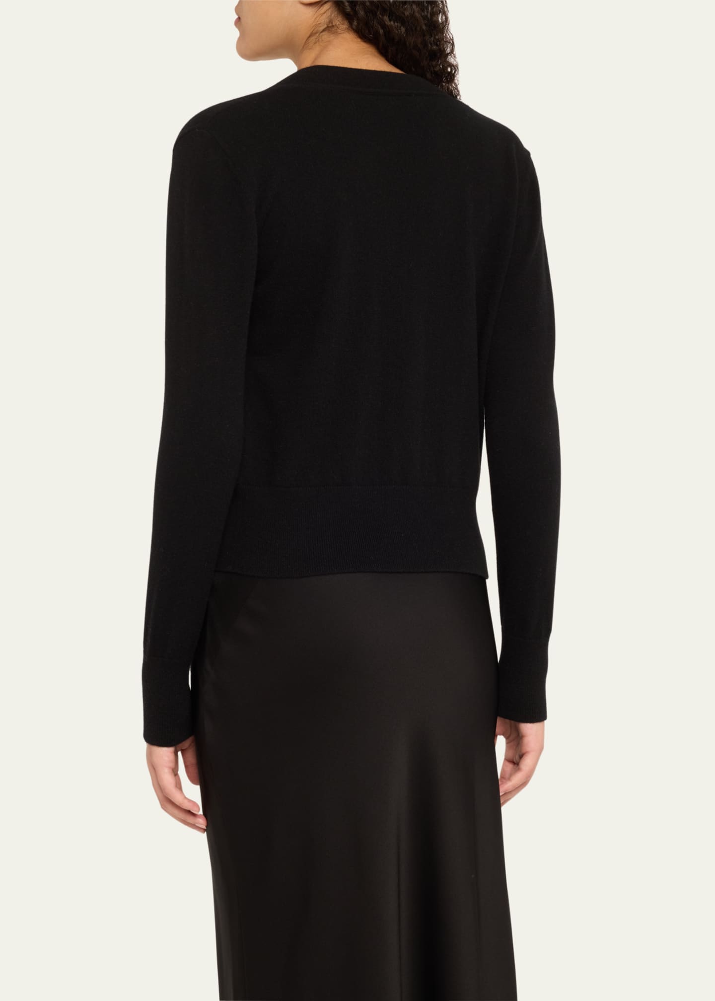 Michael Kors Collection V-Neck Cashmere Baby Cardigan Image 3 of 5