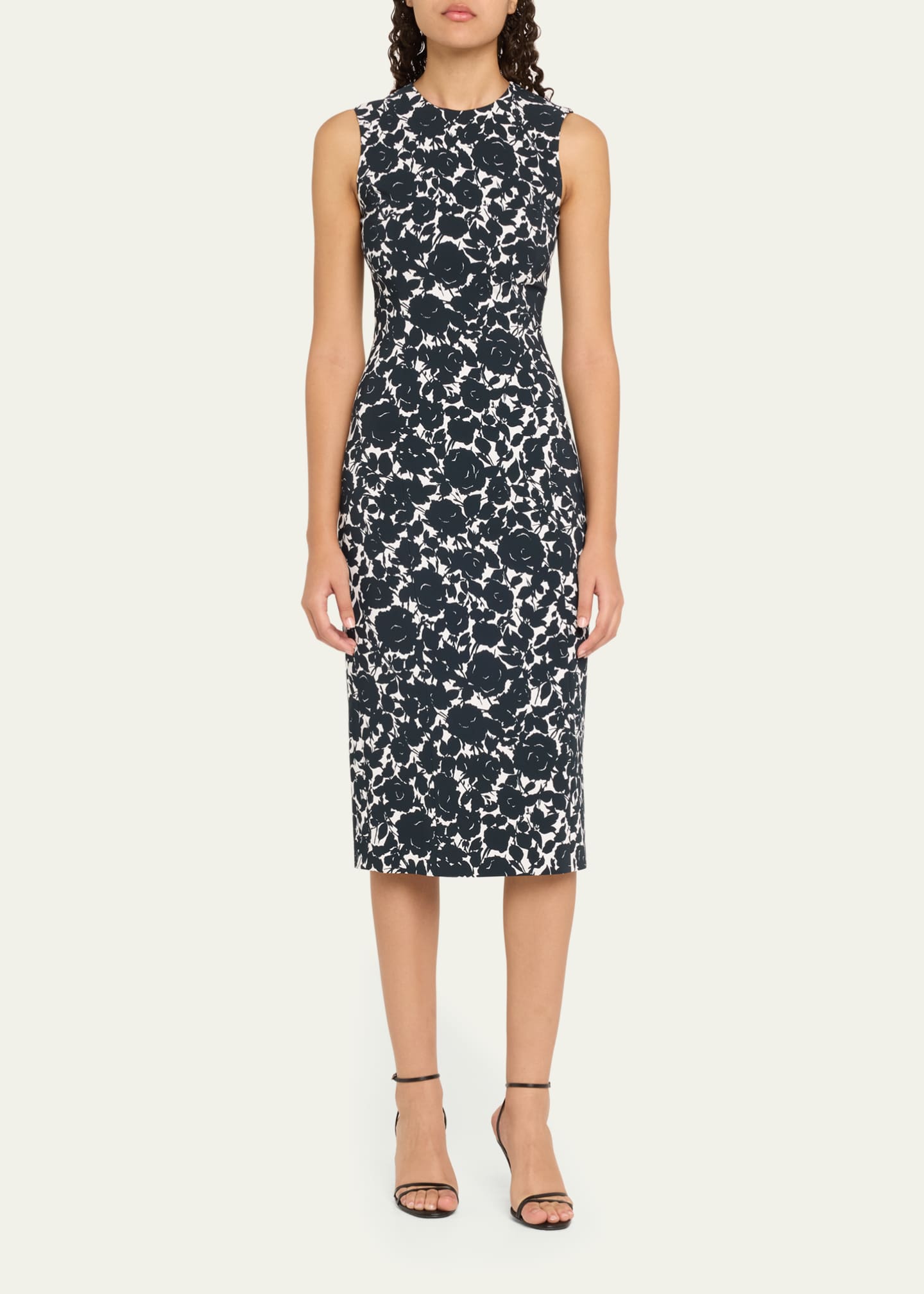 Michael Kors Collection Floral Sheath Midi Dress Image 2 of 5