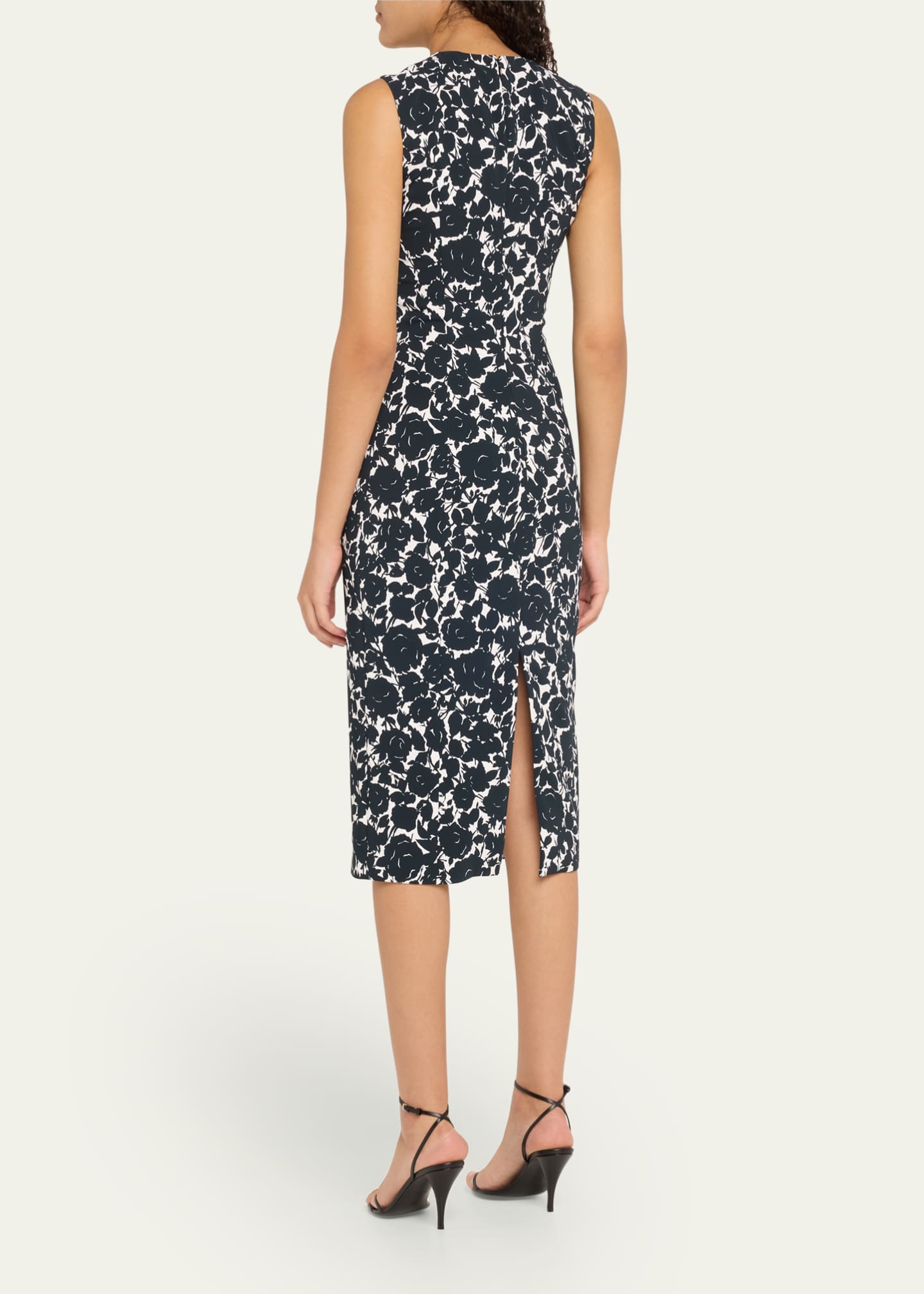 Michael Kors Collection Floral Sheath Midi Dress Image 3 of 5