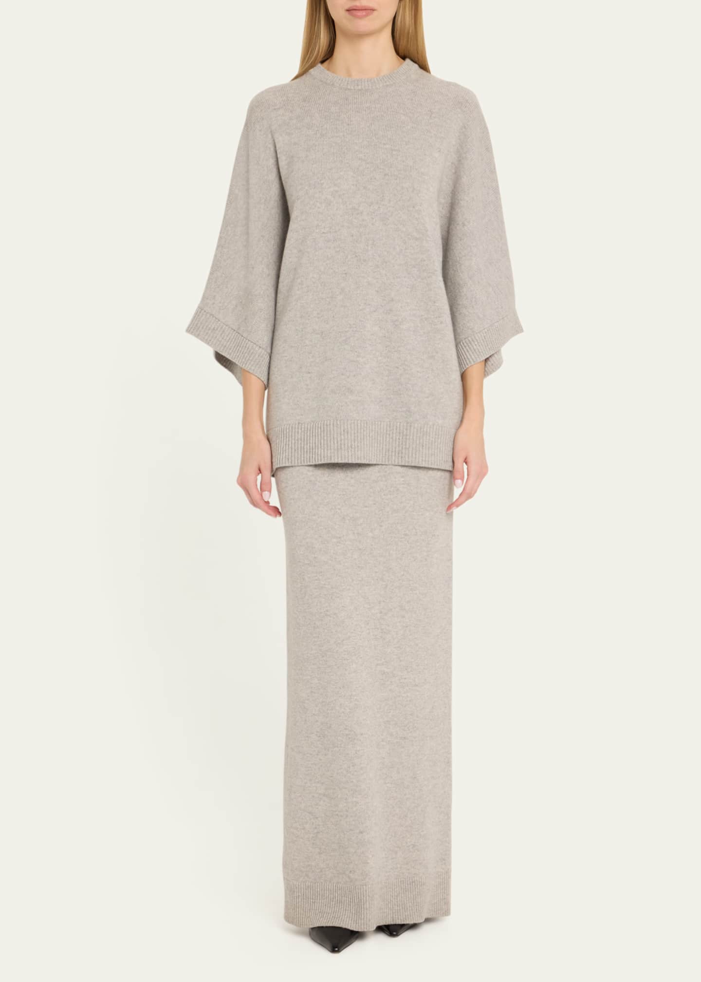 Michael Kors Collection Oversized 3 Ply Cashmere Tunic Sweater