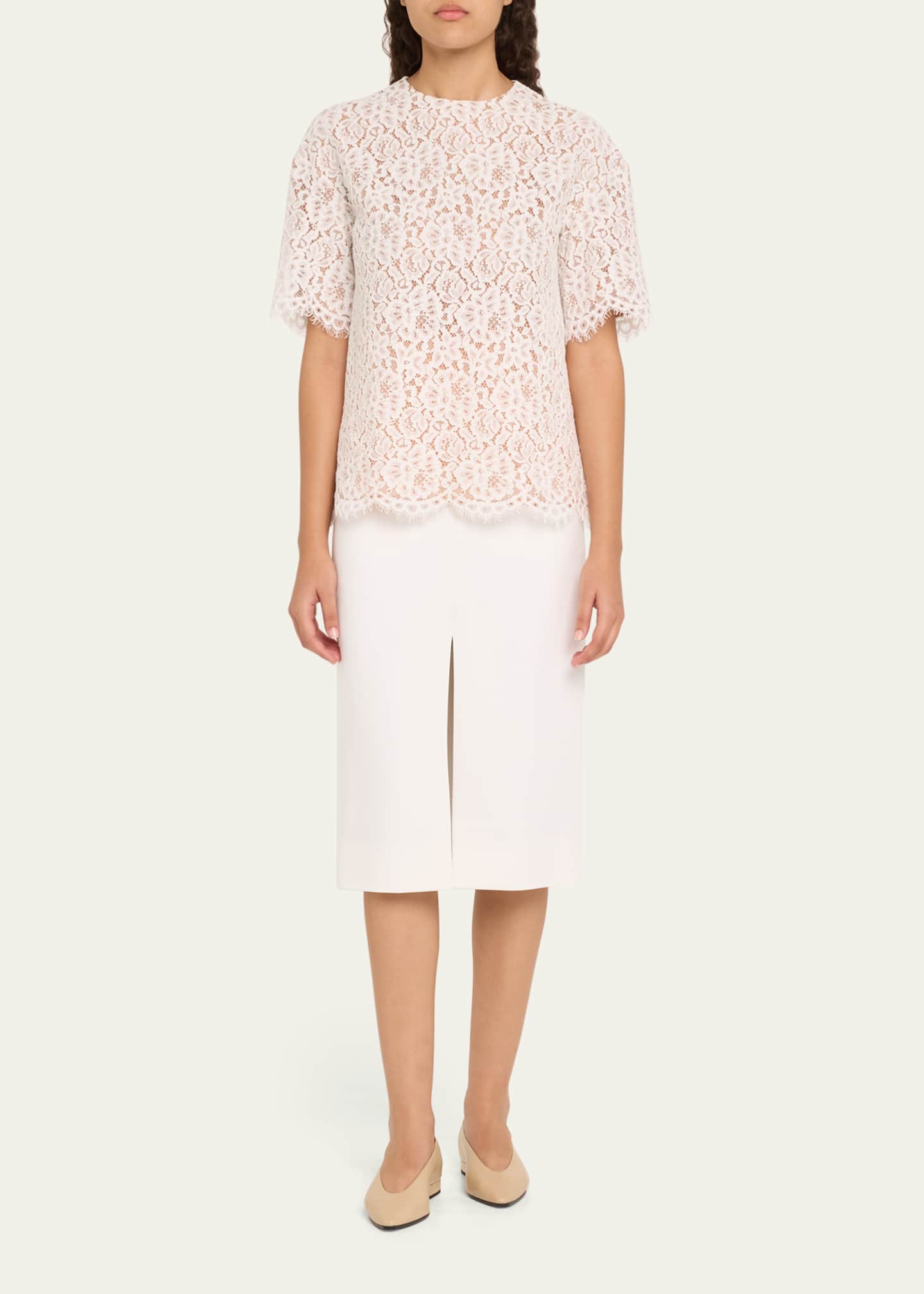Michael Kors Collection Front Slit Midi Skirt - Bergdorf Goodman