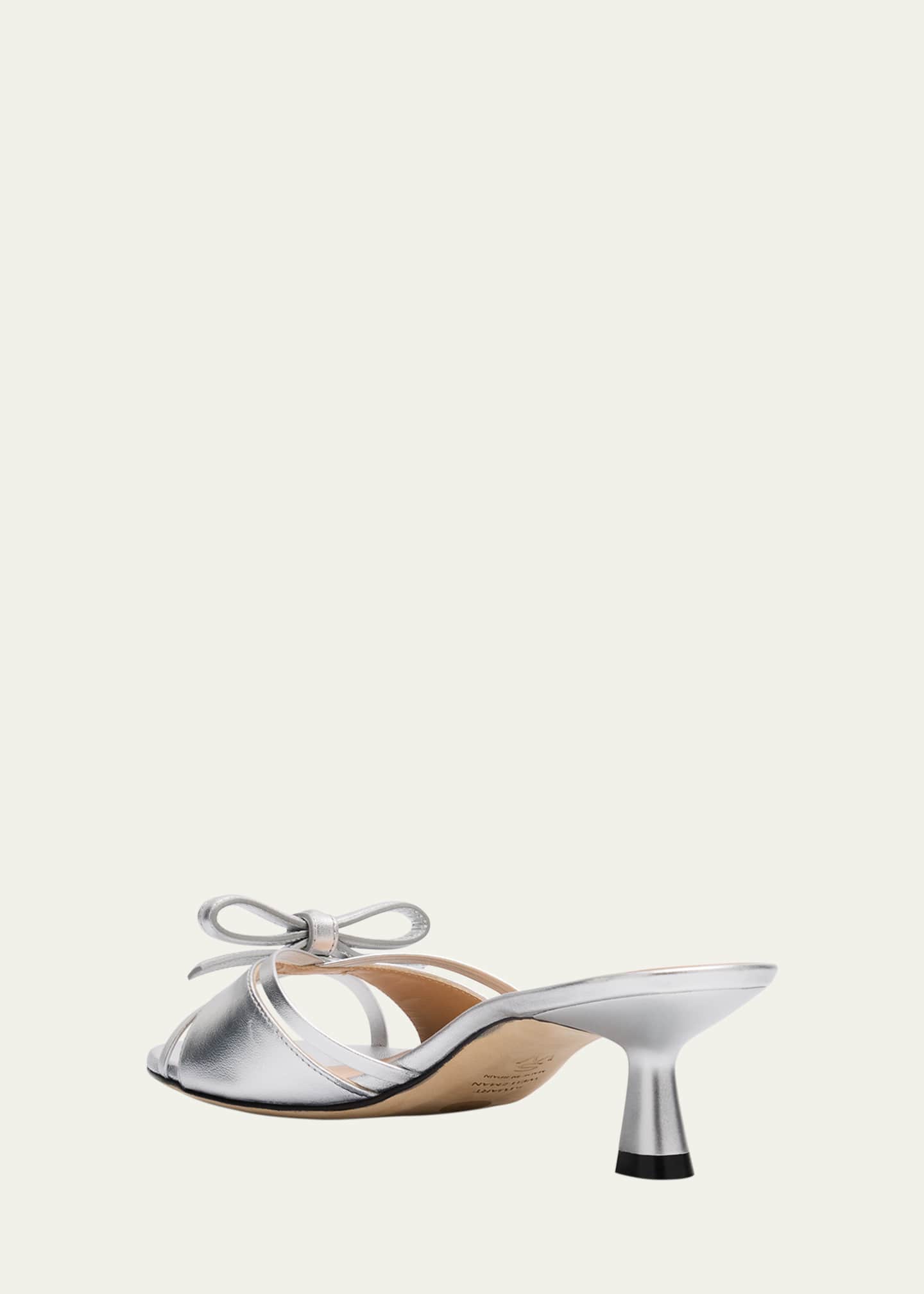 Stuart Weitzman Felicity 50 Bow-Top Slide Sandals Image 4 of 6