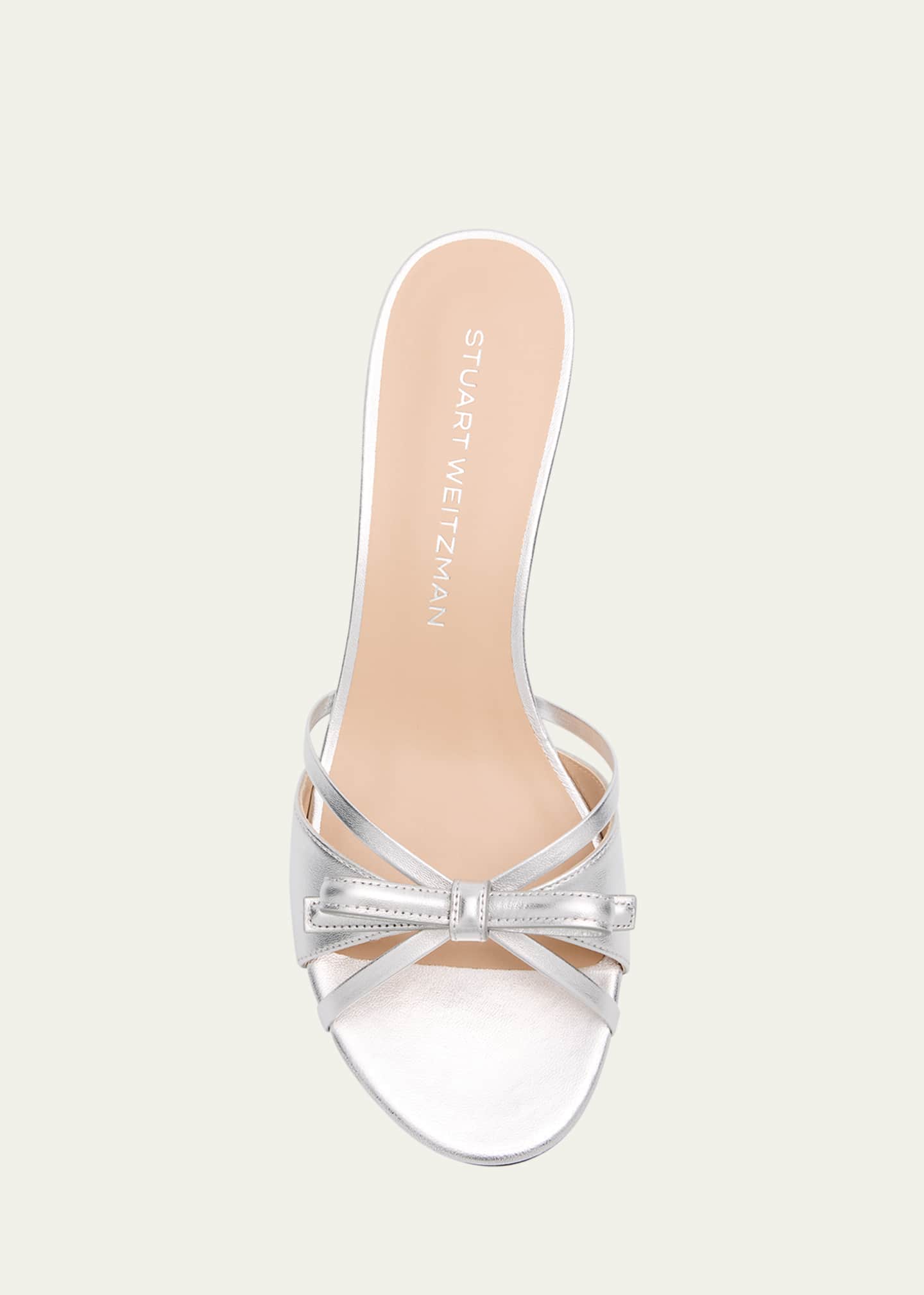Stuart Weitzman Felicity 50 Bow-Top Slide Sandals Image 6 of 6