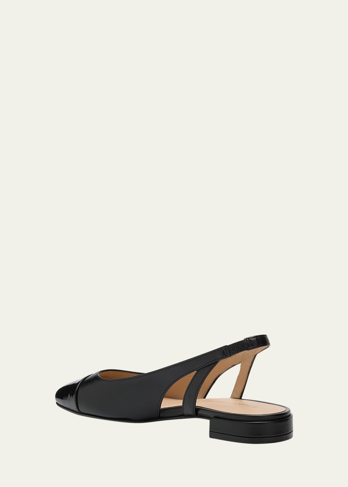 Stuart Weitzman Sleek Leather Slingback Ballerina Flats Image 4 of 6