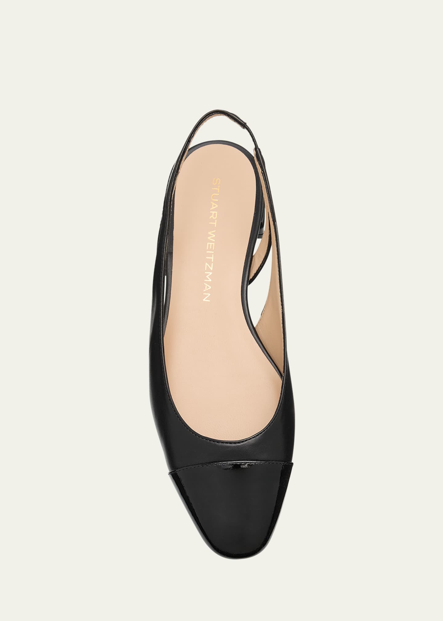 Stuart Weitzman Sleek Leather Slingback Ballerina Flats Image 6 of 6