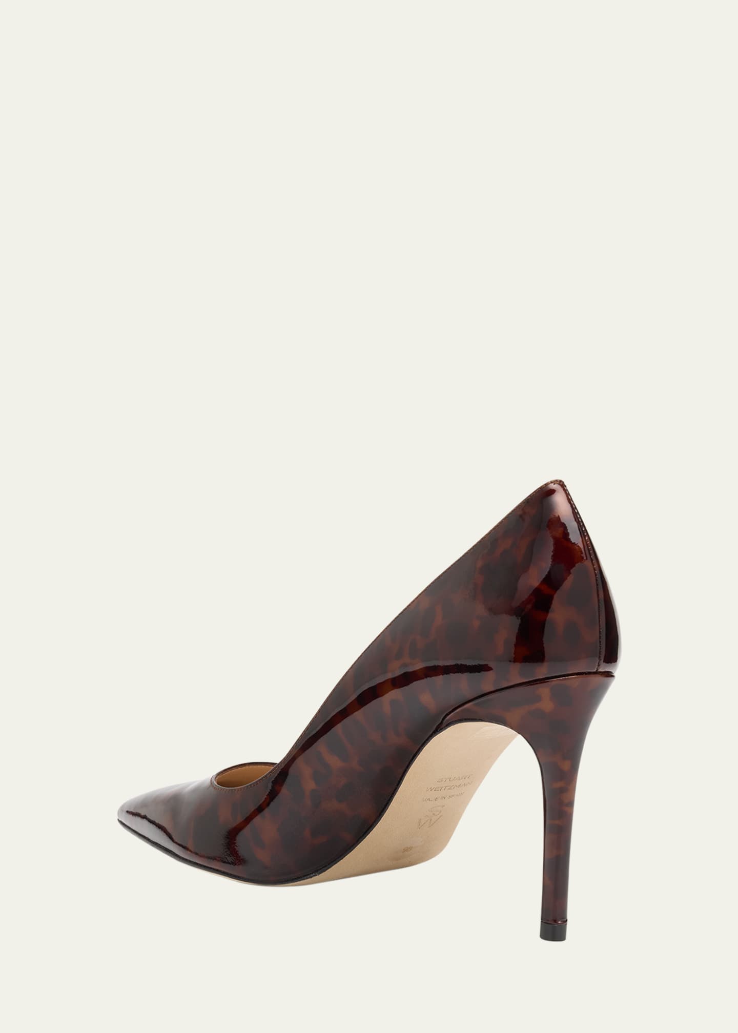 Stuart Weitzman Stuart Tortoise Patent Leather Pumps Image 4 of 6