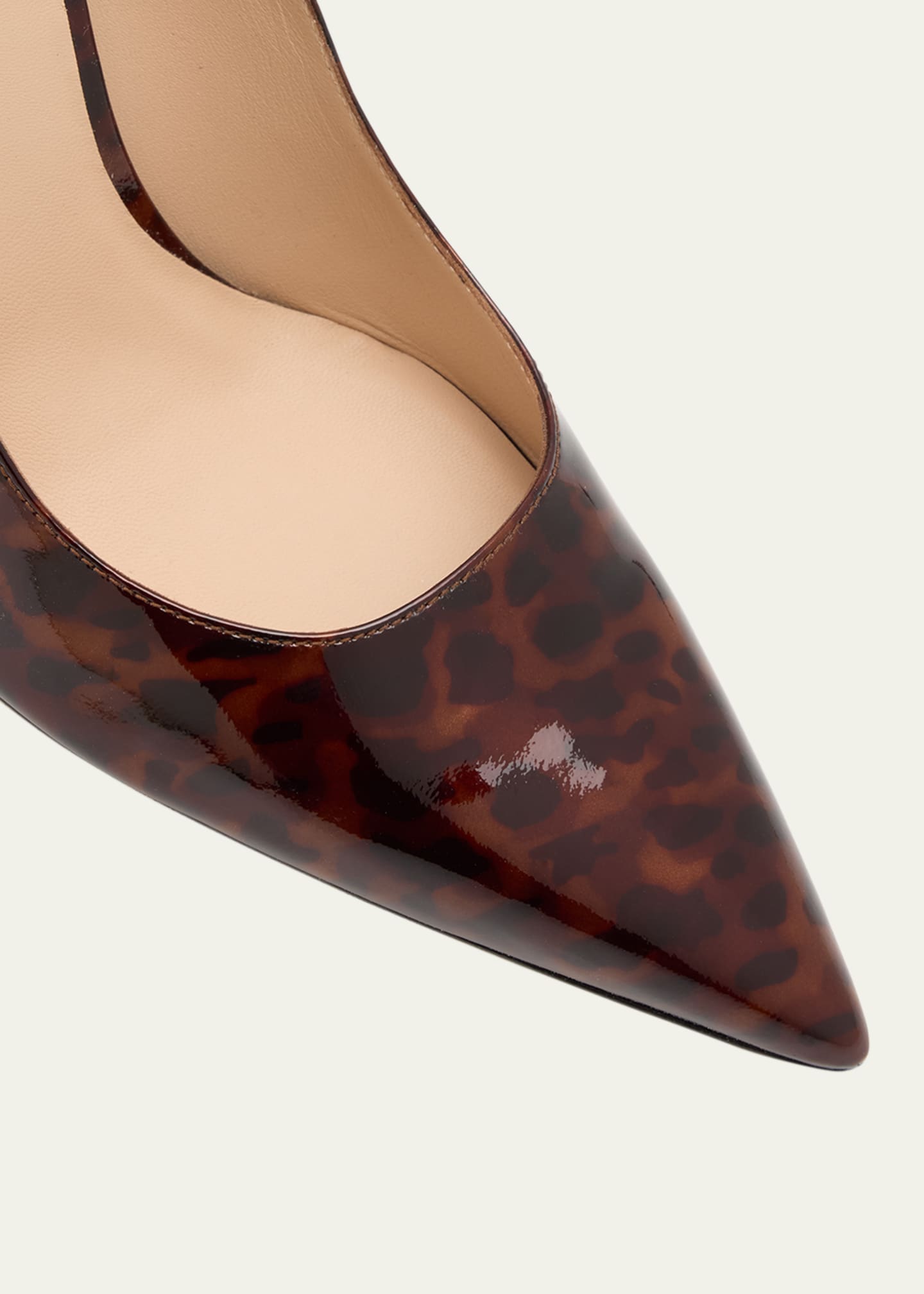 Stuart Weitzman Stuart Tortoise Patent Leather Pumps Image 5 of 6