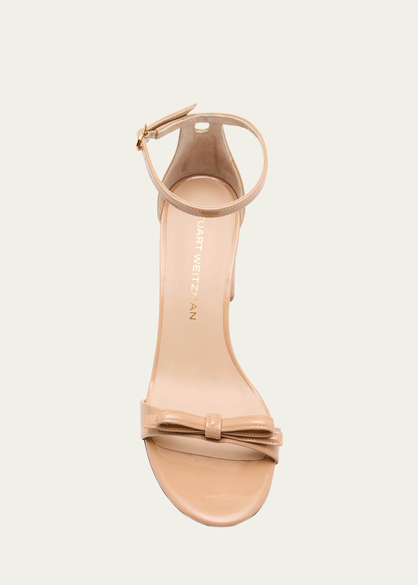 Stuart Weitzman Nudist Felicity Patent Leather Ankle-Strap Sandals Image 6 of 6