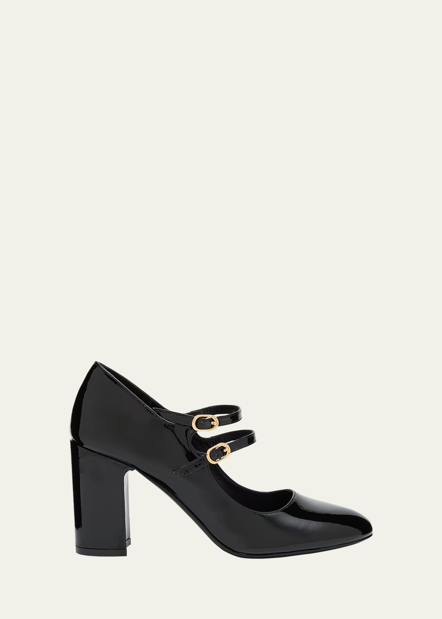Stuart Weitzman Posh Patent Leather Mary Jane Ballerina Pumps