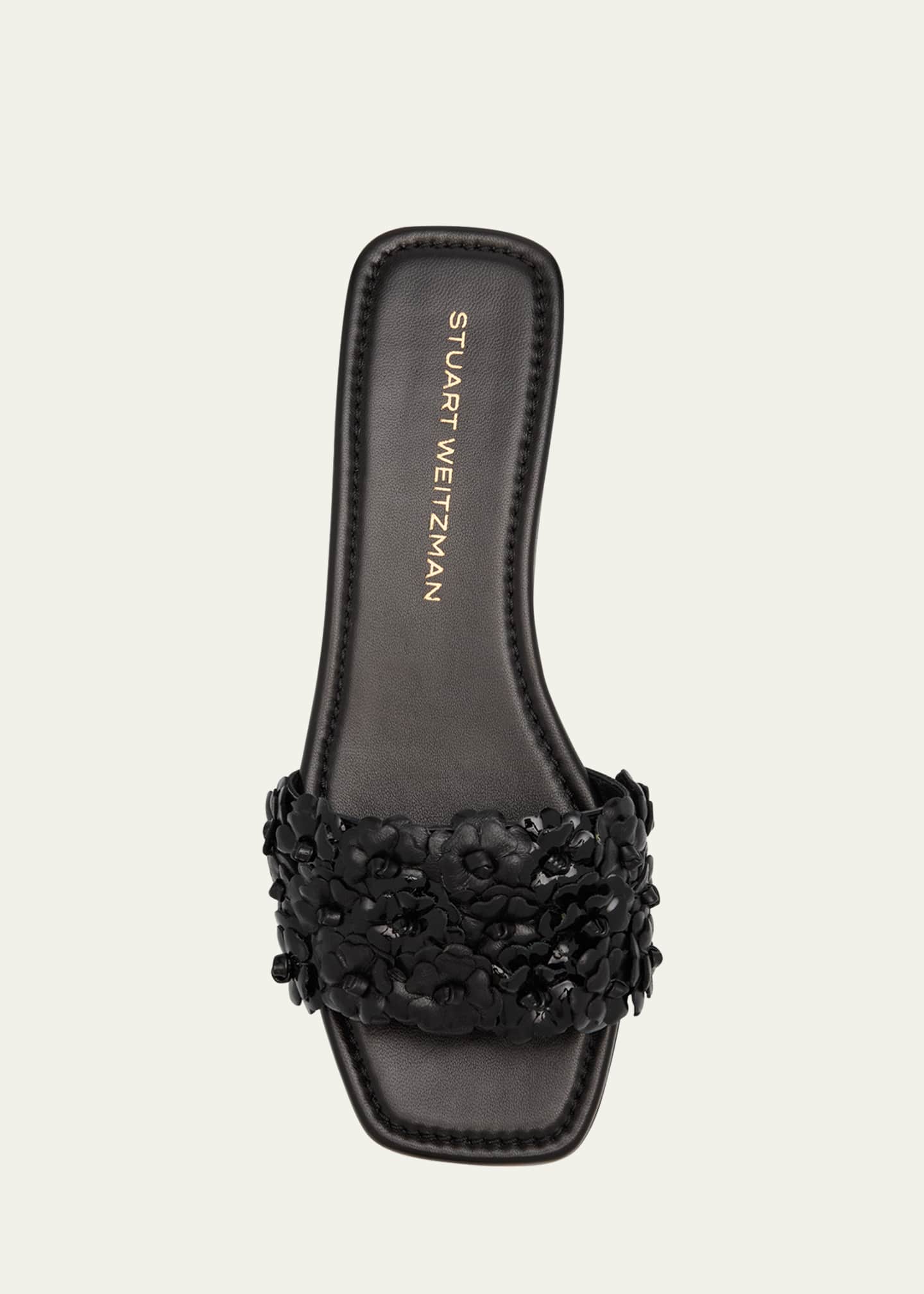 Stuart Weitzman Meadow Flower Leather Slides Image 6 of 6