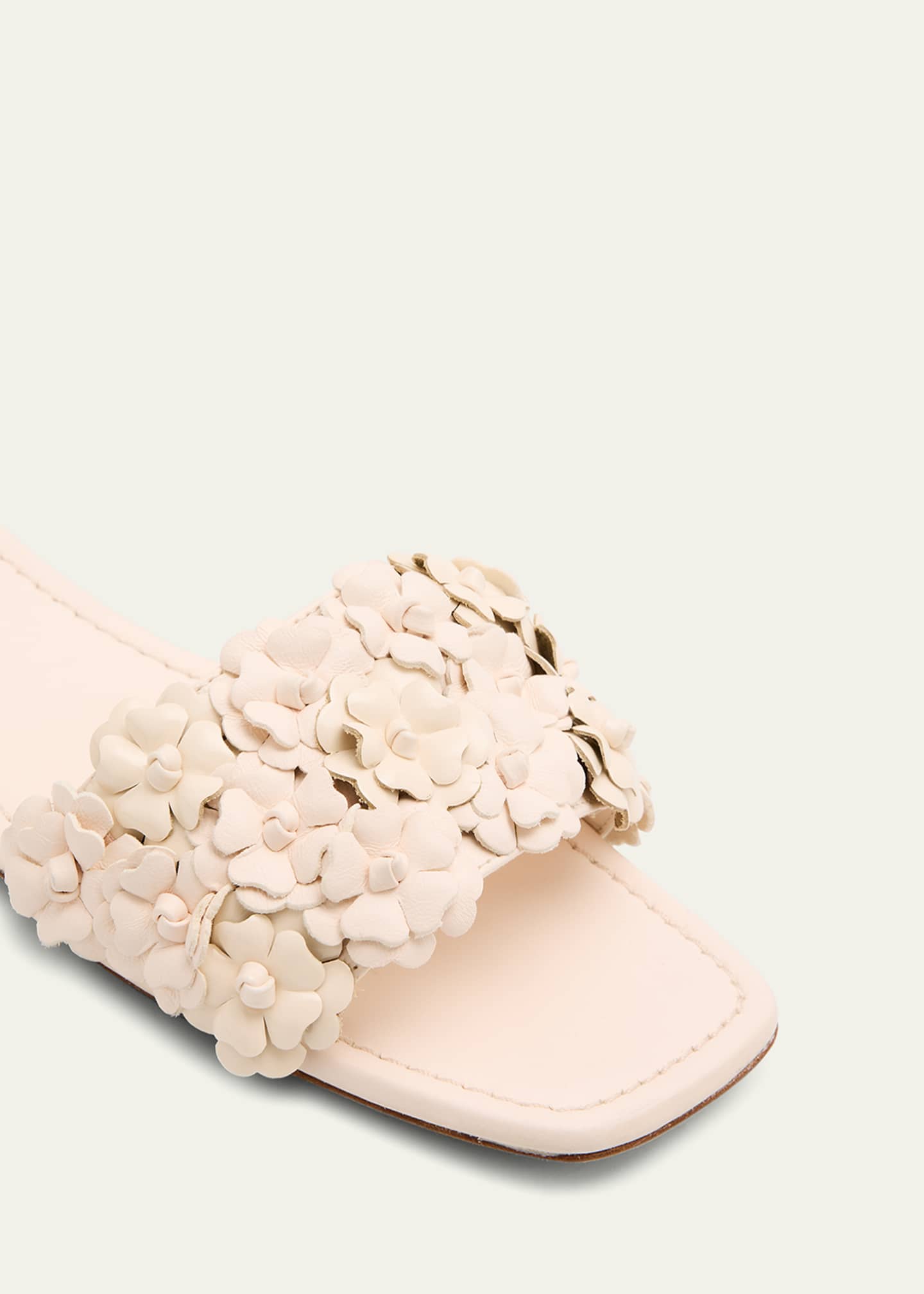 Stuart Weitzman Meadow Flower Leather Slides Image 5 of 6