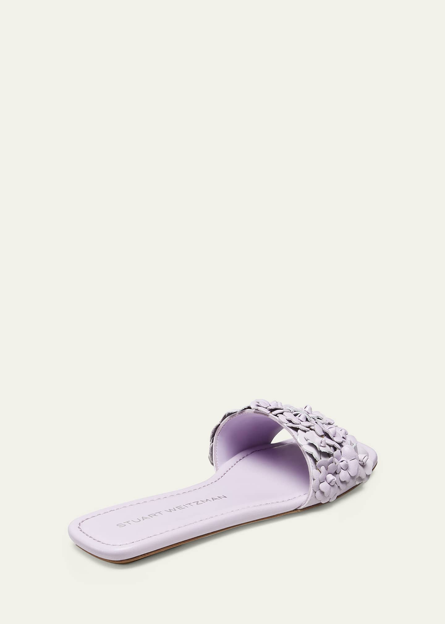 Stuart Weitzman Meadow Flower Leather Slides Image 4 of 6