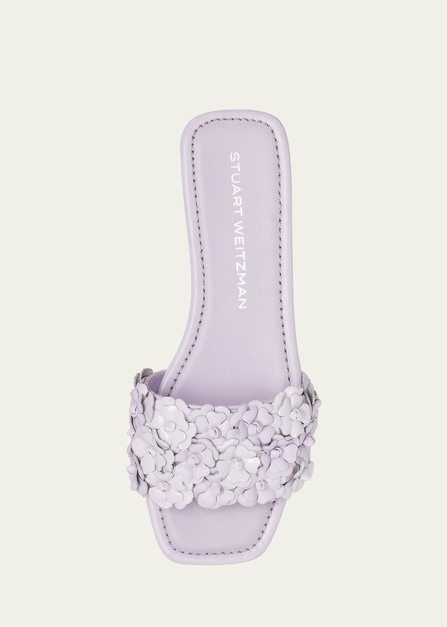 Stuart Weitzman Meadow Flower Leather Slides Image 5 of 6