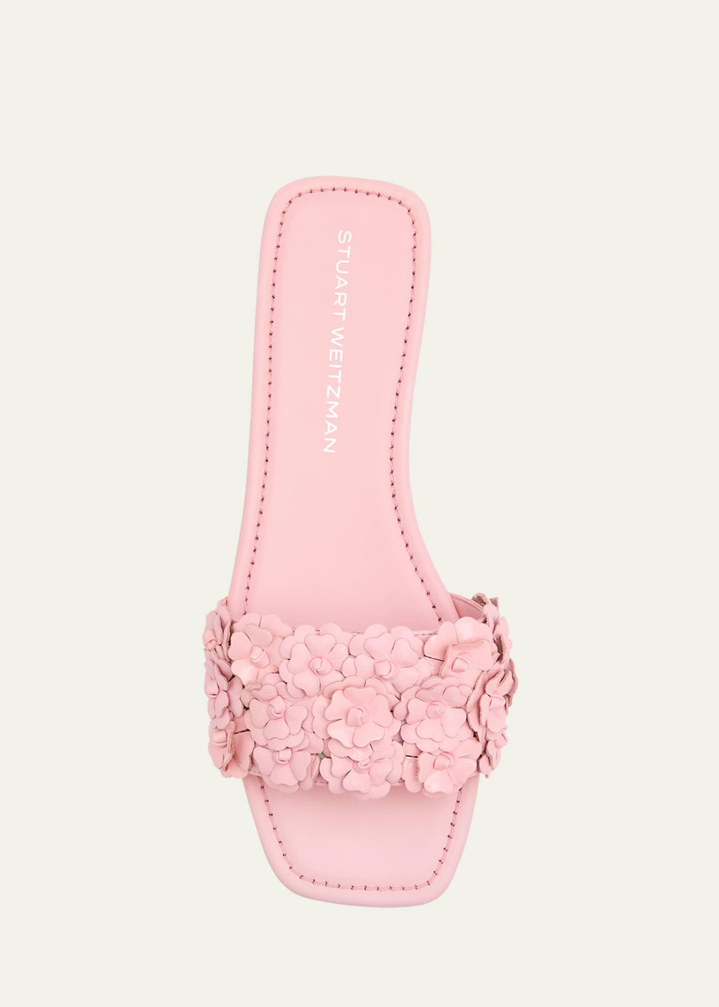 Stuart Weitzman Meadow Flower Leather Slides Image 6 of 6