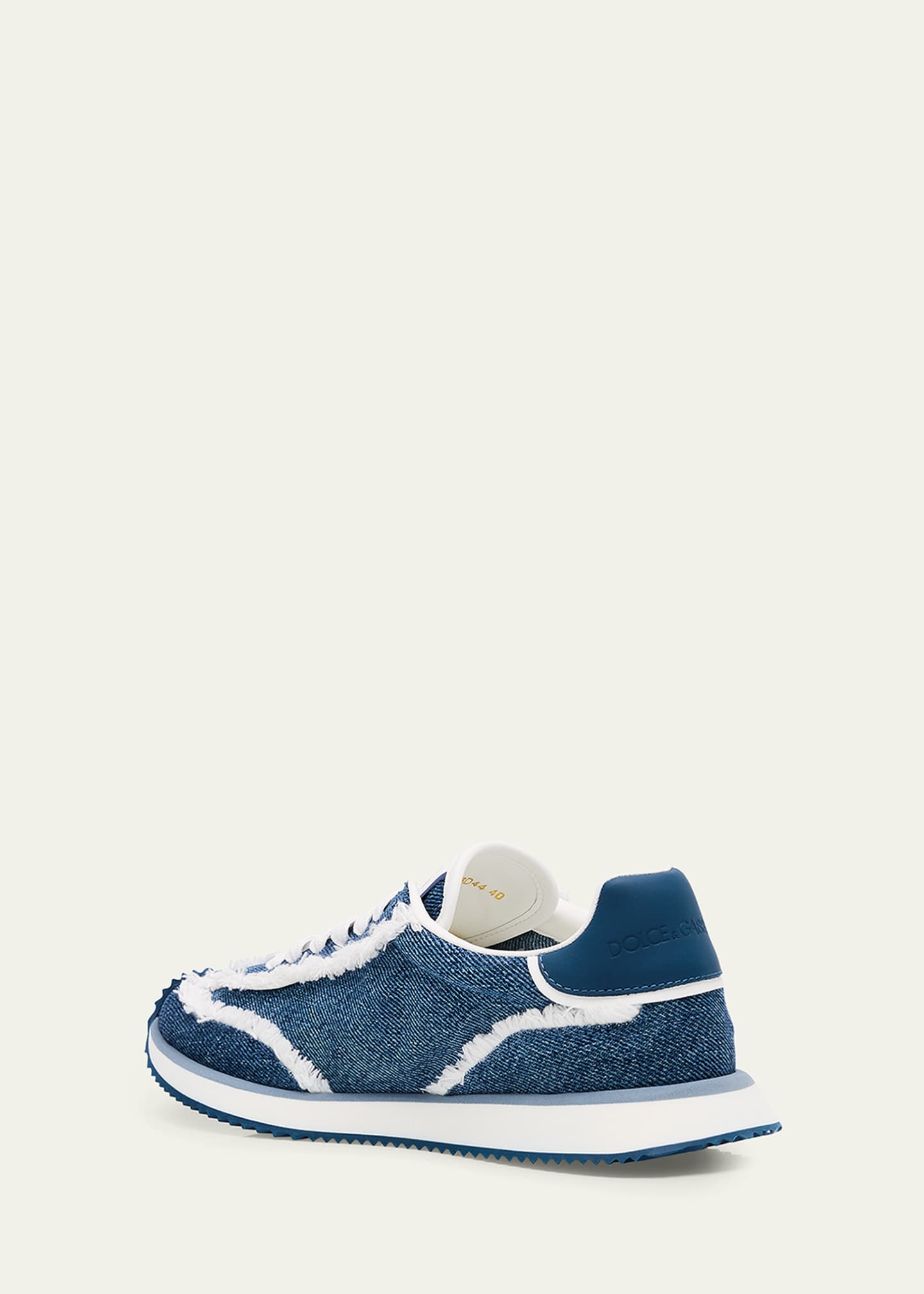 Dolce&Gabbana Aria DG Distressed Denim Runner Sneakers Image 4 of 6