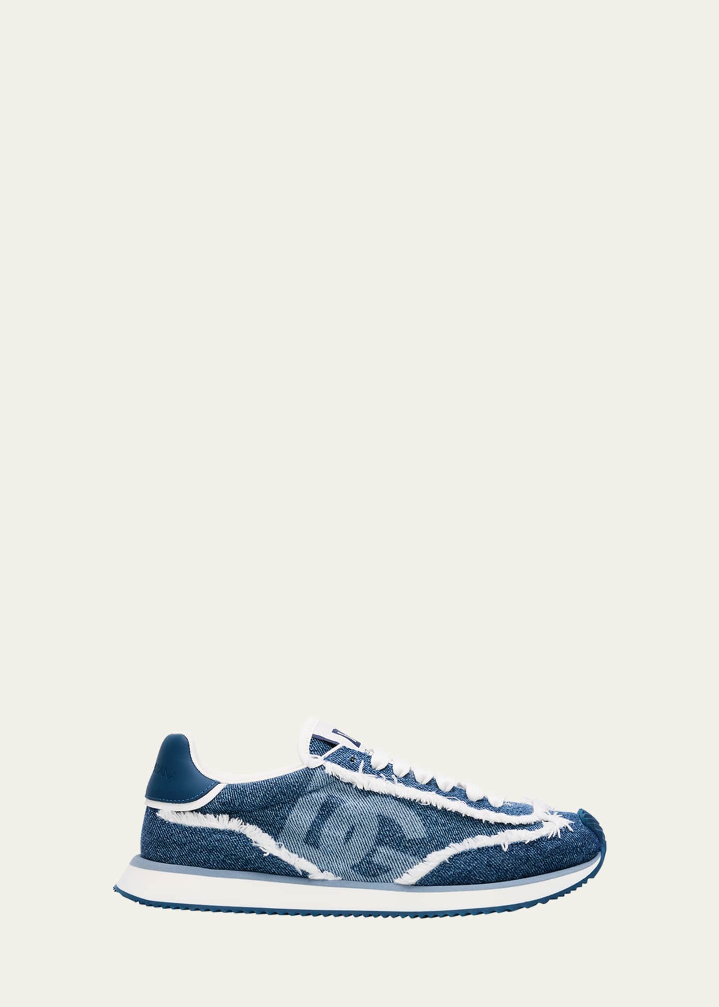 Dolce&Gabbana Aria DG Distressed Denim Runner Sneakers Image 1 of 6