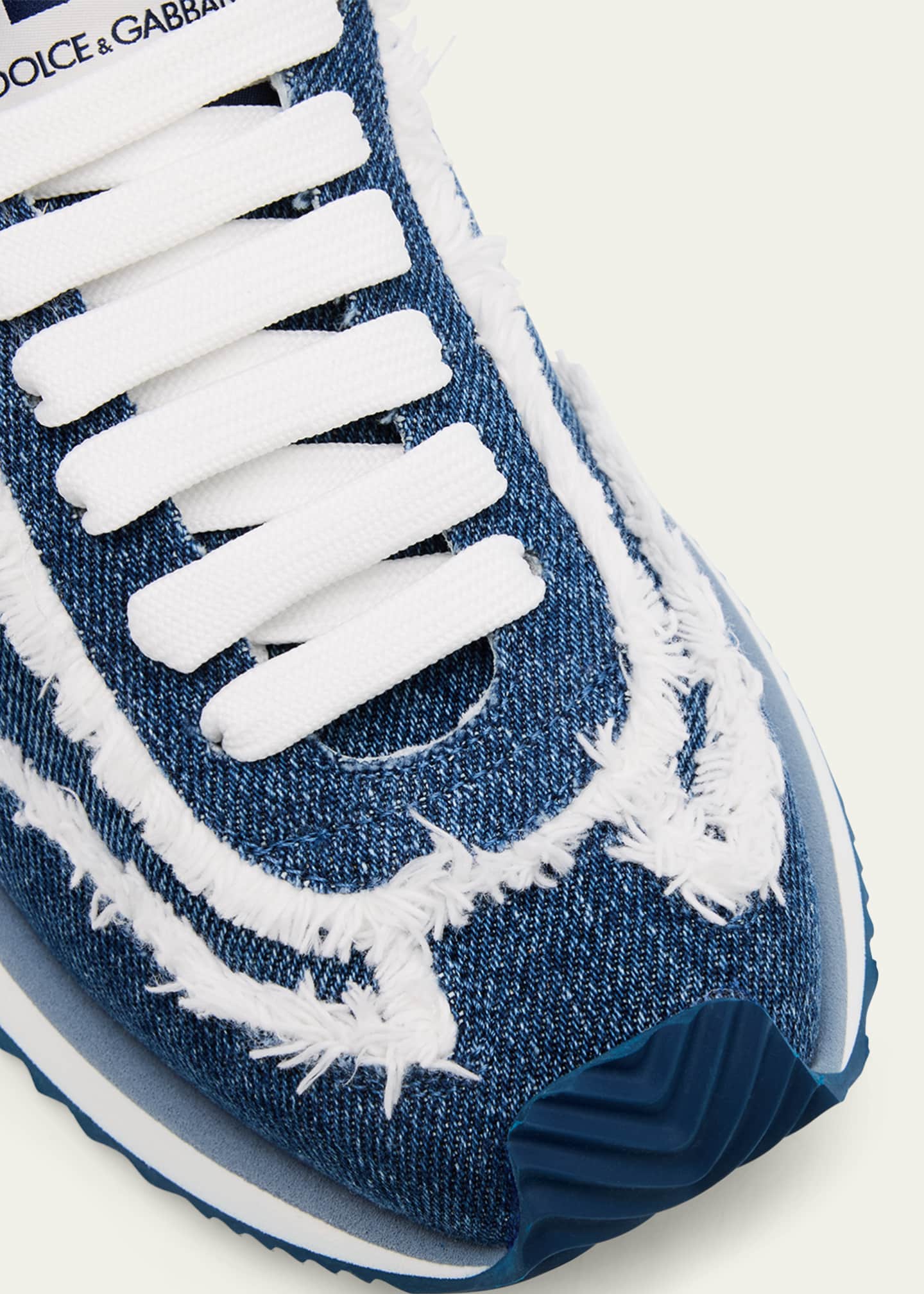 Dolce&Gabbana Aria DG Distressed Denim Runner Sneakers Image 5 of 6