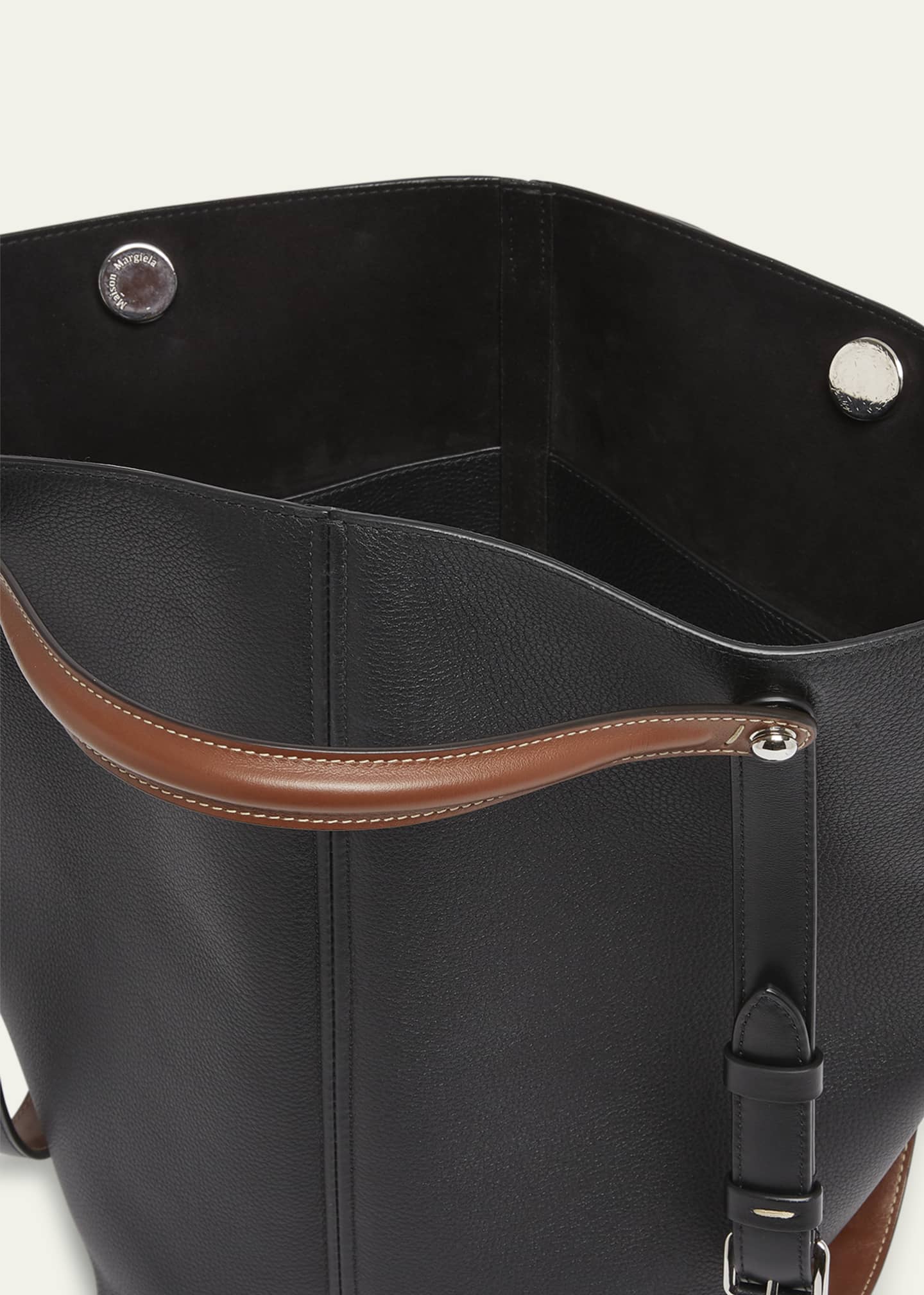 Maison Margiela Medium Leather Shopper Tote Bag Image 4 of 5