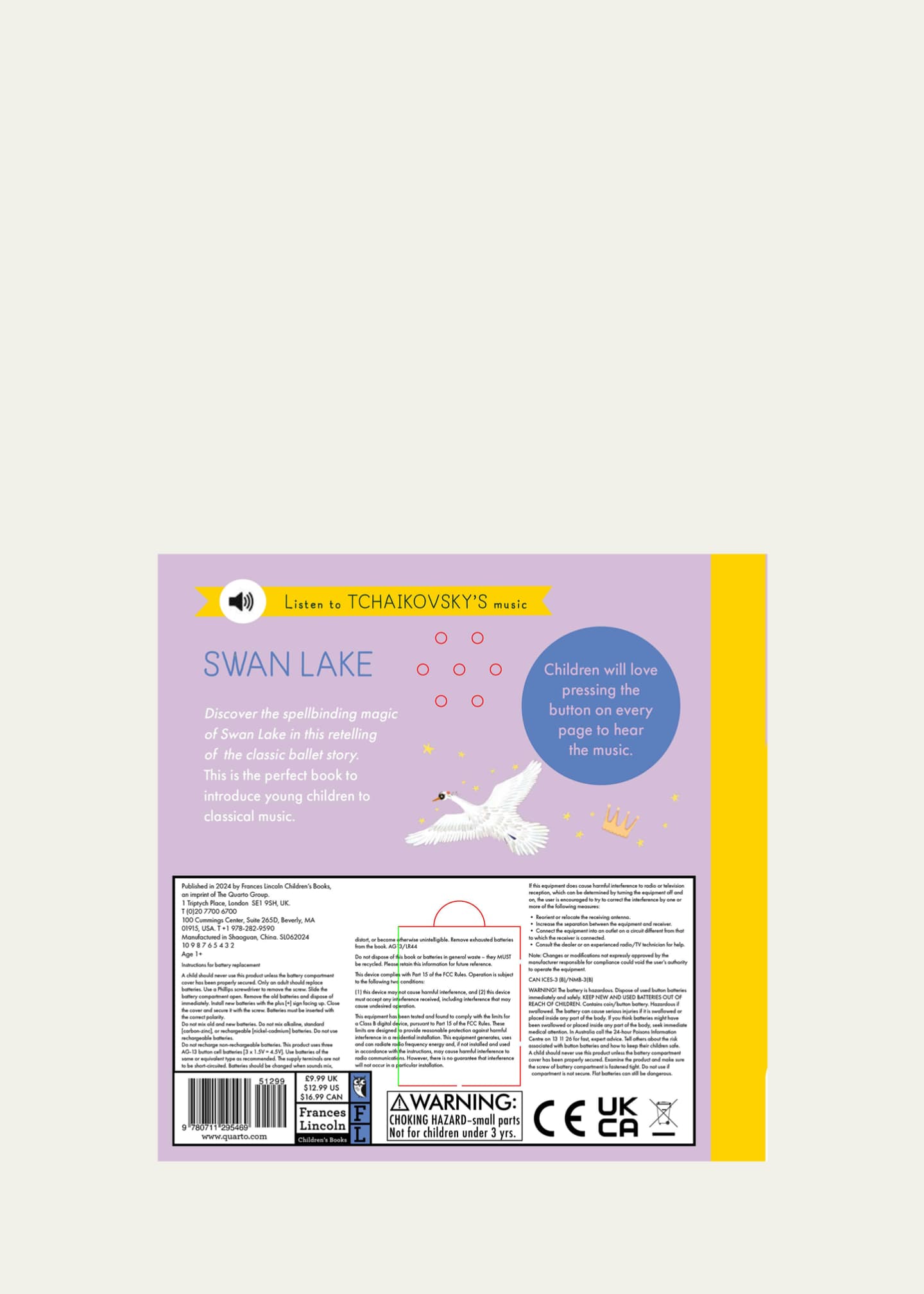 The Quarto Group "My First Story Orchestra: Swan Lake: Listen to the Music" Board Book Image 2 of 2