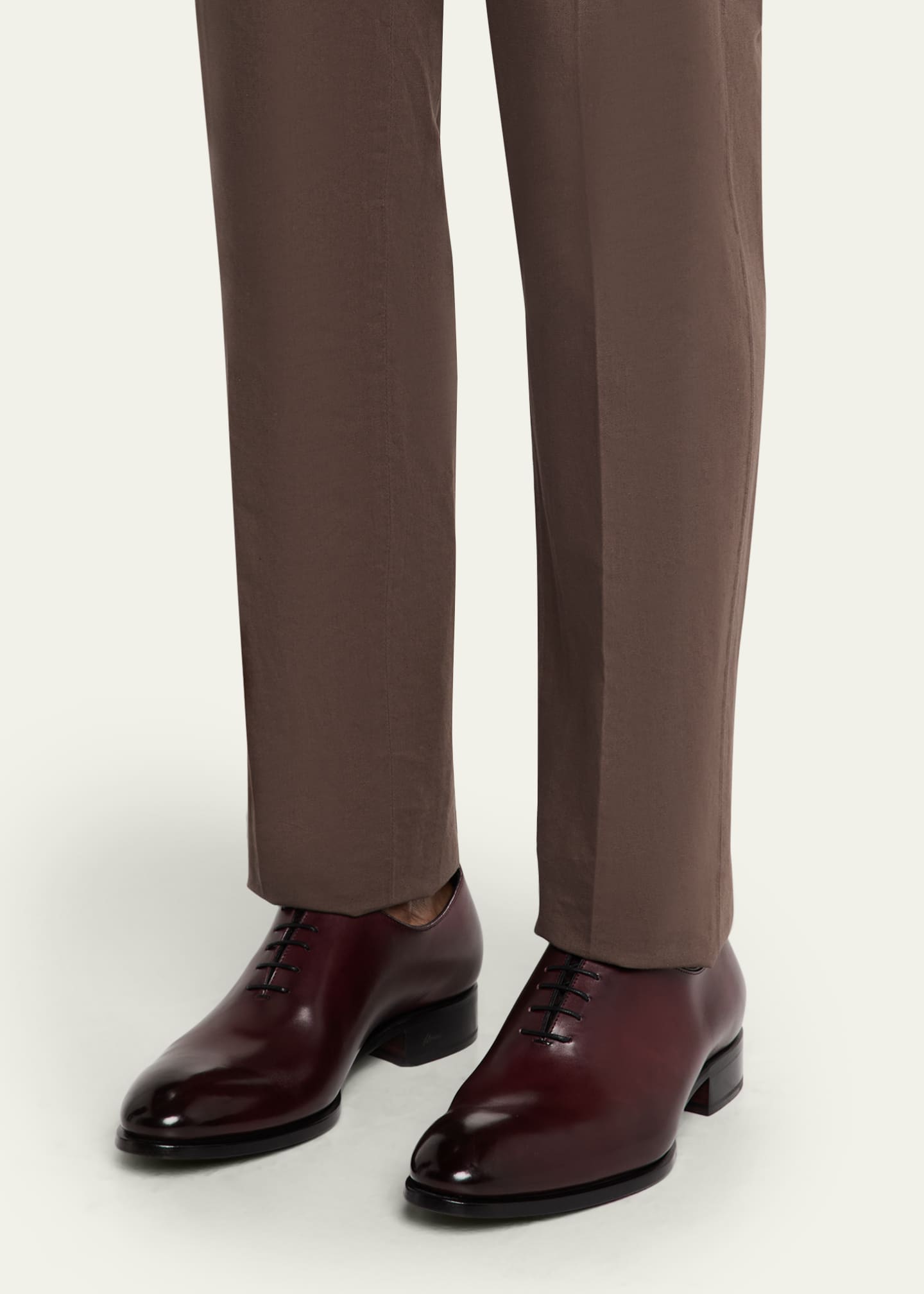 Brioni Men's Milano Leather Oxfords Image 2 of 6