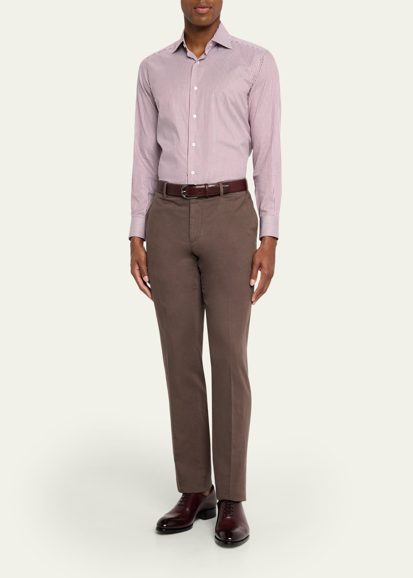 Brioni Men's Milano Leather Oxfords Image 3 of 6