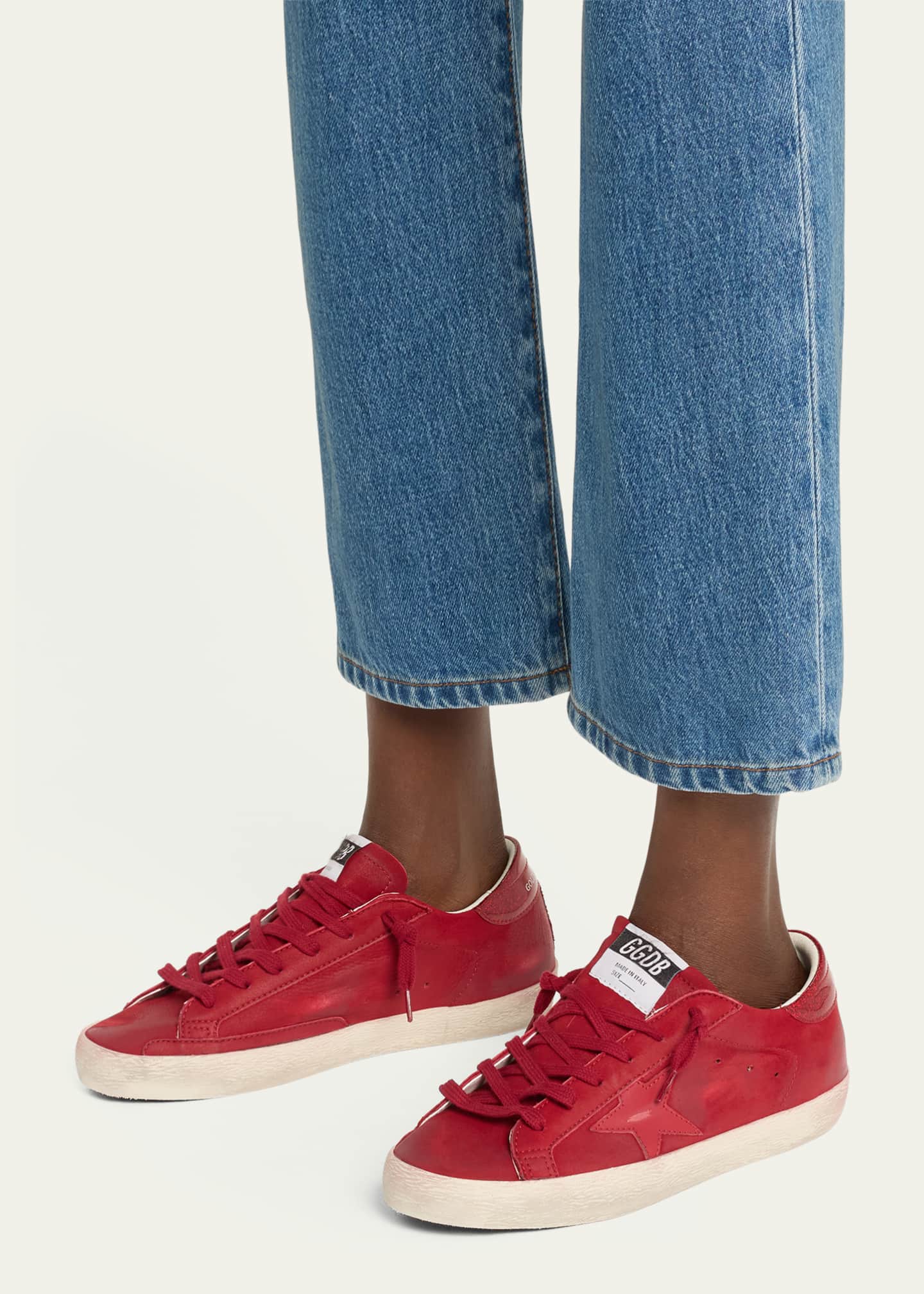 Golden Goose Superstar Mixed Leather Low-Top Sneakers Image 2 of 6