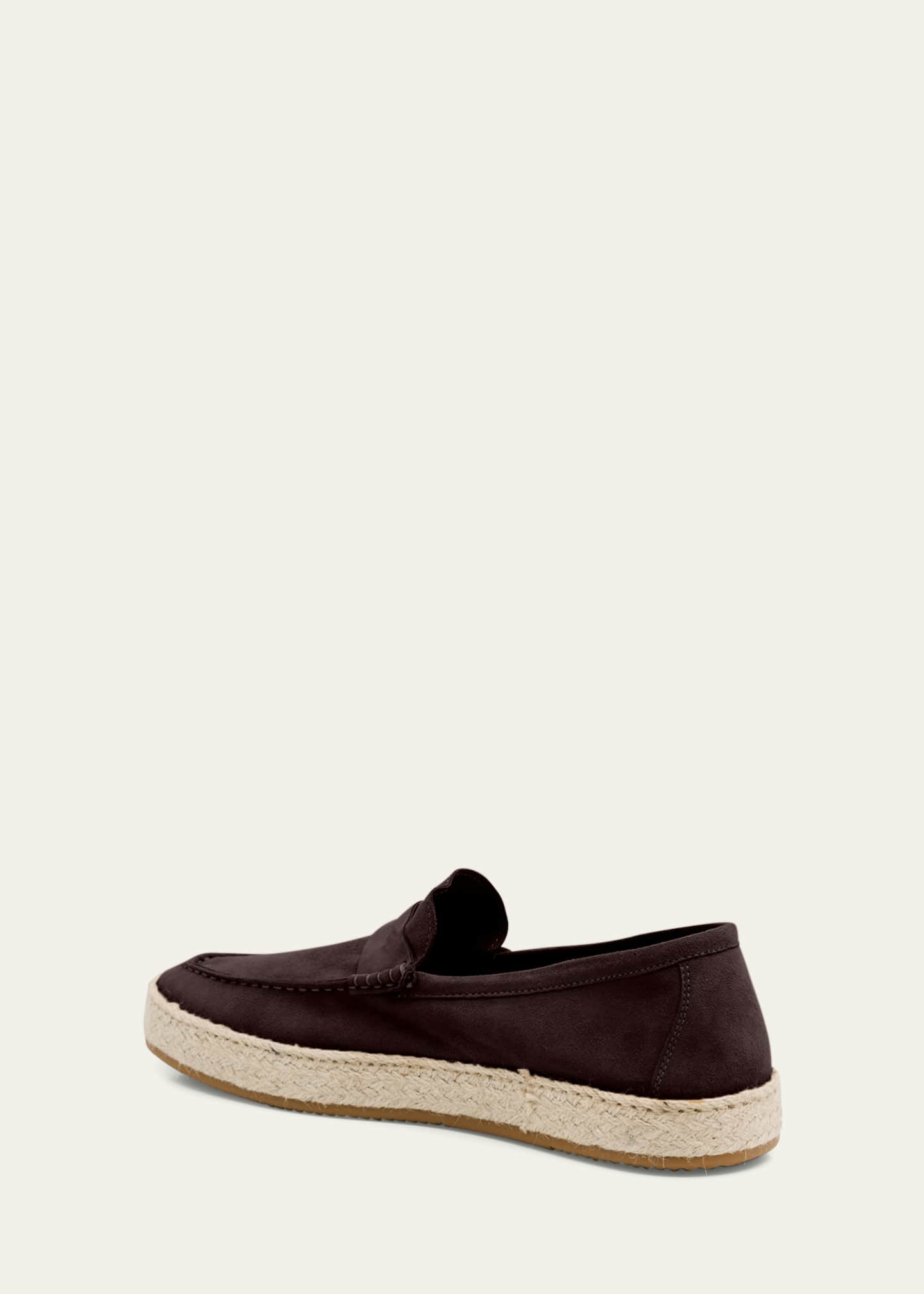 Ron White Men's Dylan Weatherproof Suede and Raffia Slip-On Sneakers Image 4 of 6