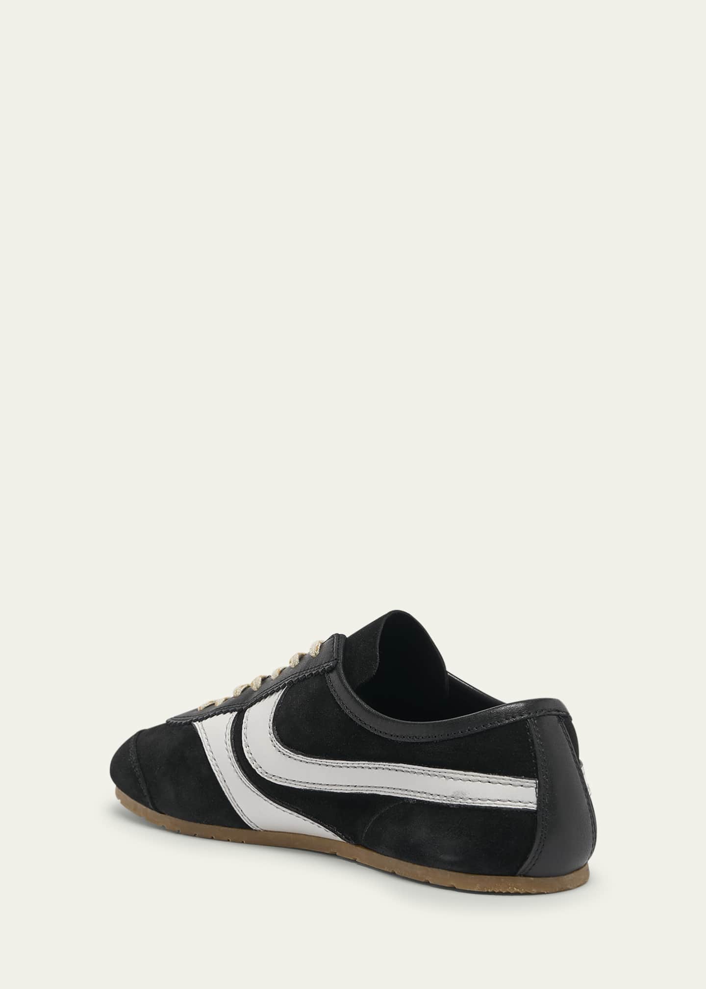 Dries Van Noten Men's Suede and Leather Trainer Sneakers Image 4 of 6