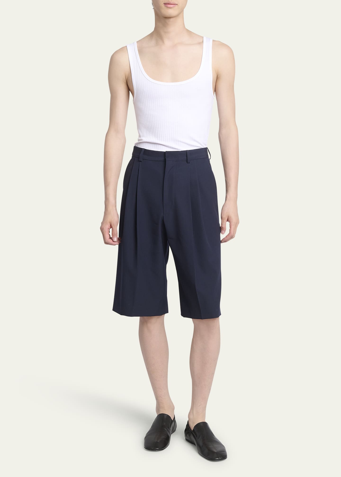 Dries Van Noten Men's Leather Fold-Down Heel Loafers Image 3 of 5