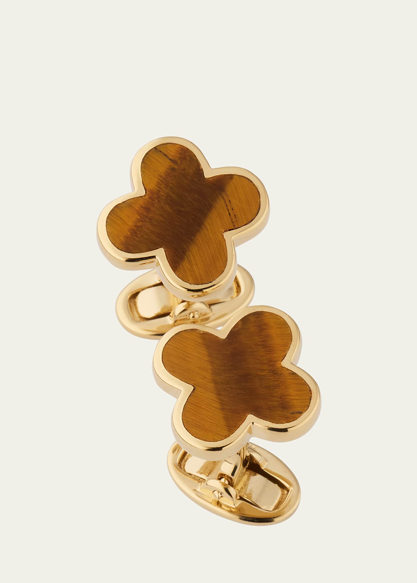 Dunhill Four Leaf Clover Cufflinks For Sale Sterling Silver And
