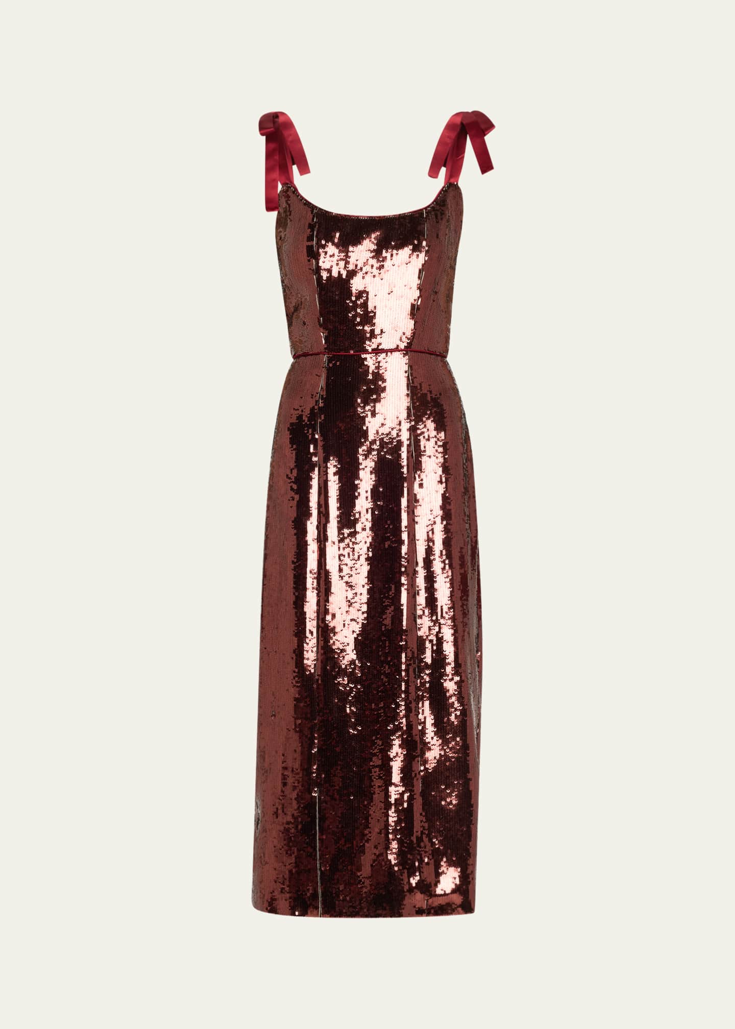 Markarian Sleeveless Sequin Scoop-Neck Midi Dress Image 1 of 5