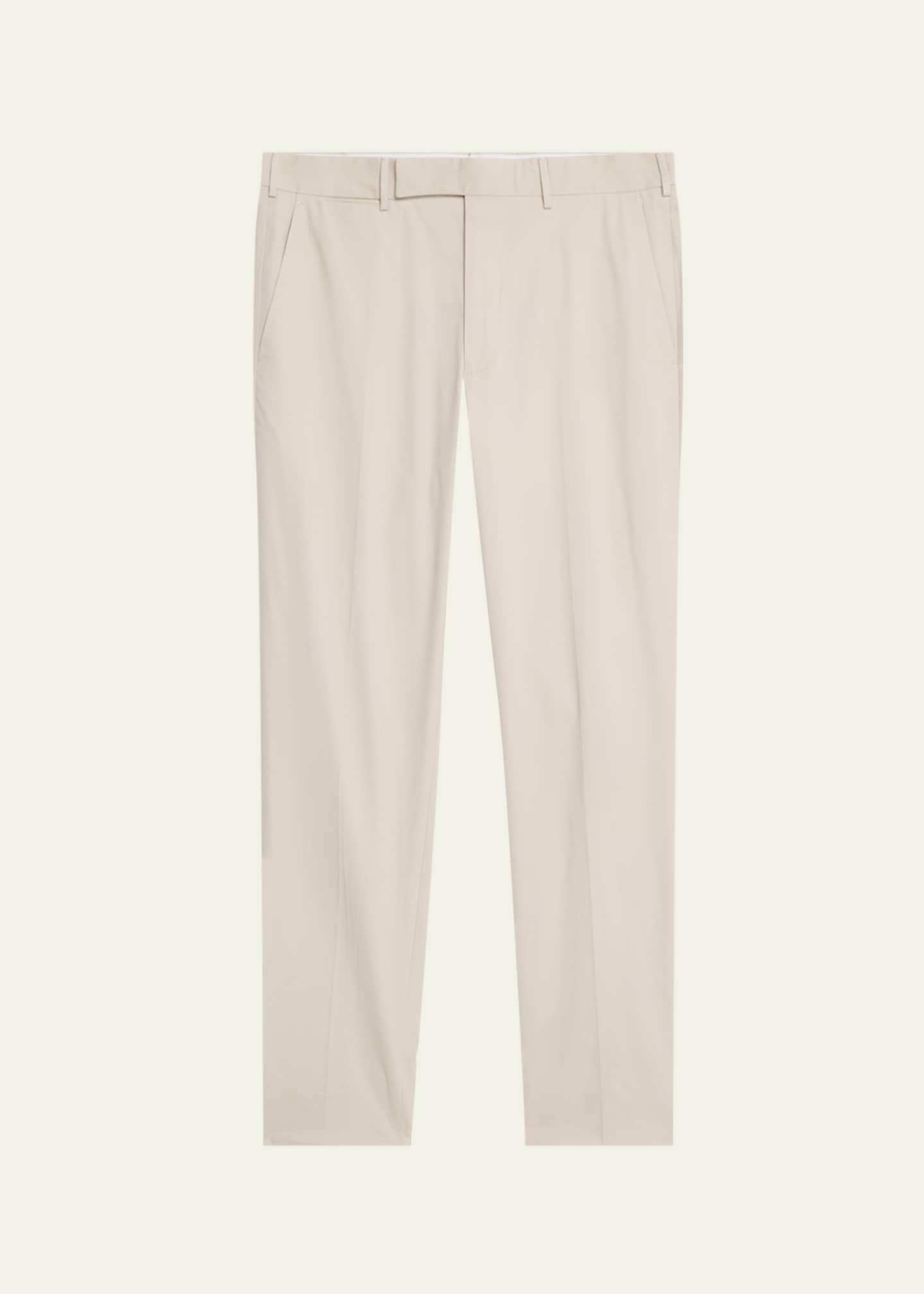 ZEGNA Men's Flat-Front Linen Pants Image 1 of 5