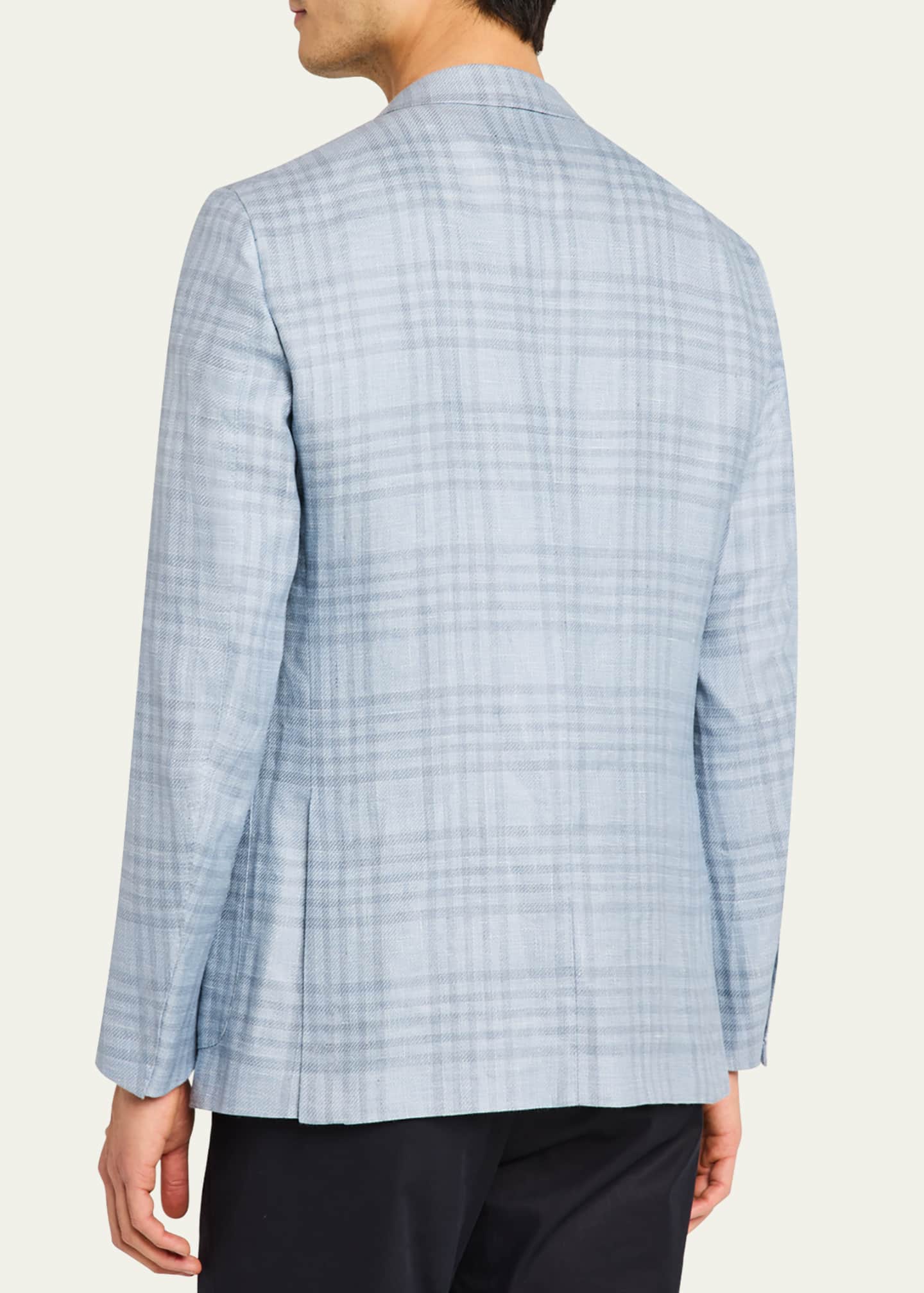 ZEGNA Men's Large Check Sport Coat Image 3 of 8