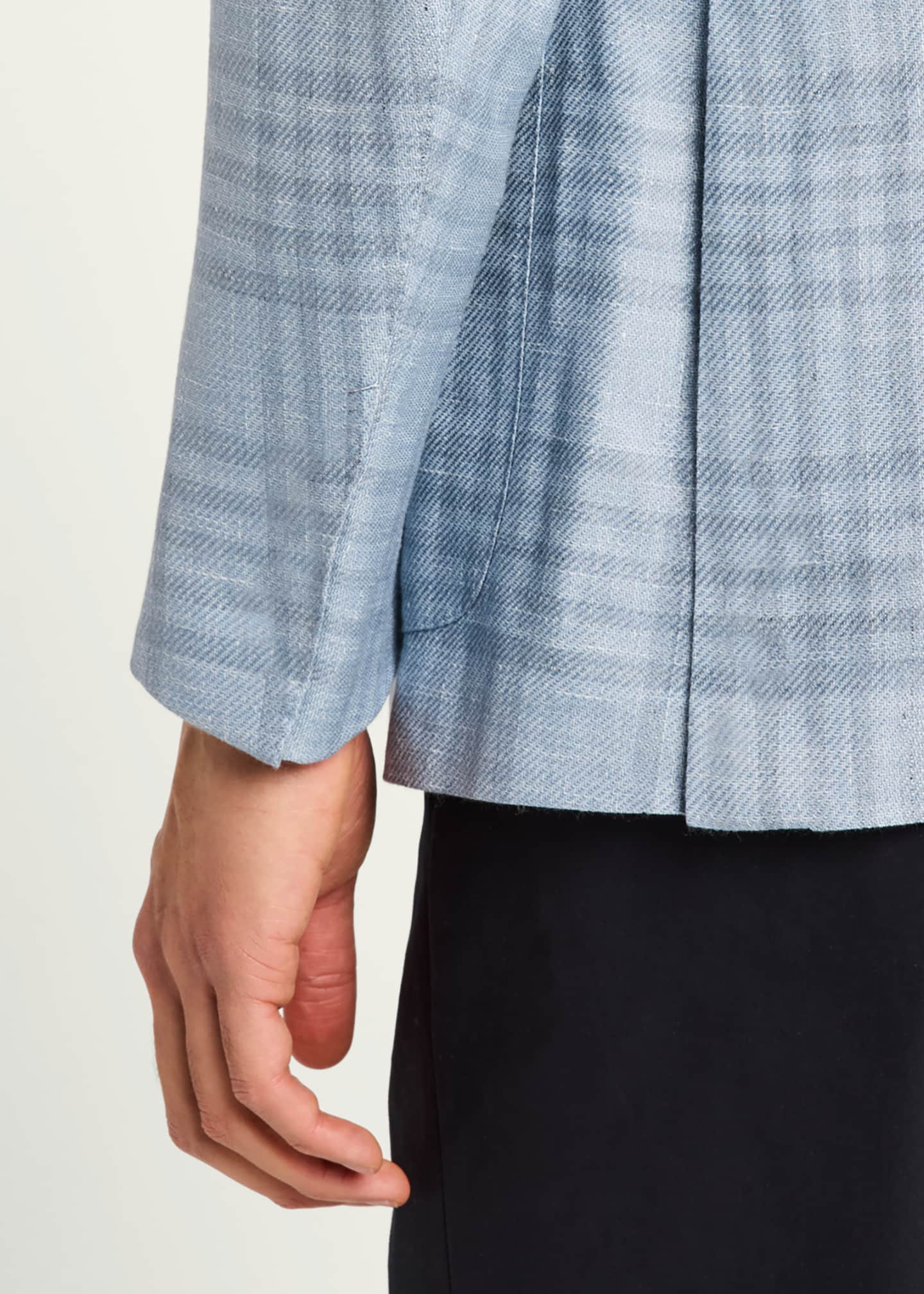 ZEGNA Men's Large Check Sport Coat Image 8 of 8