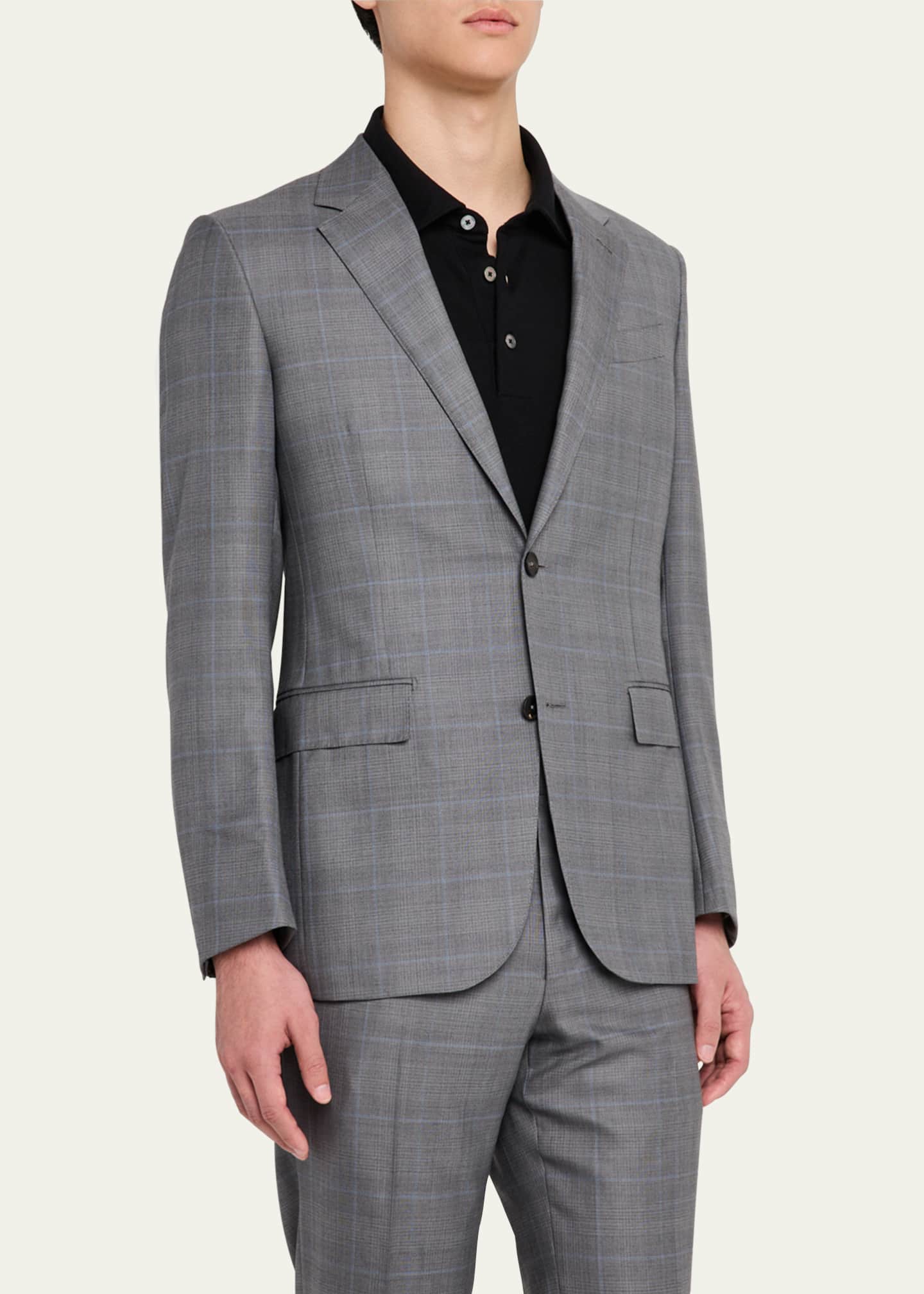 ZEGNA Men's 15milmil15 Wool Plaid Suit Image 4 of 5