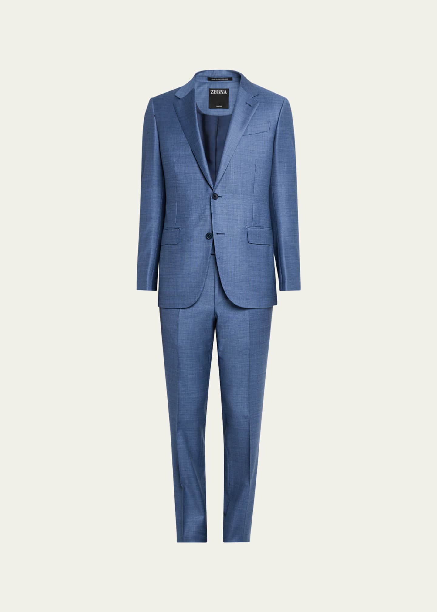 ZEGNA Men's Nailhead Trofeo Wool Suit Image 1 of 5