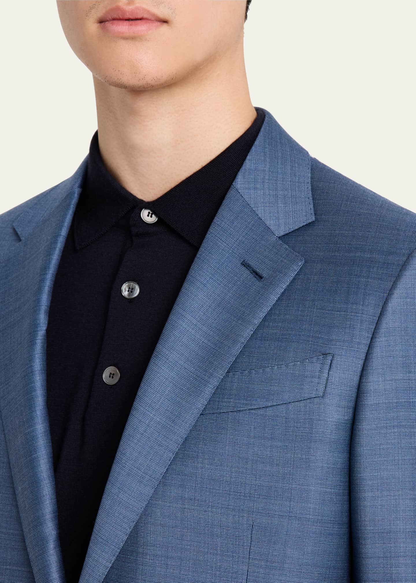 ZEGNA Men's Nailhead Trofeo Wool Suit Image 5 of 5