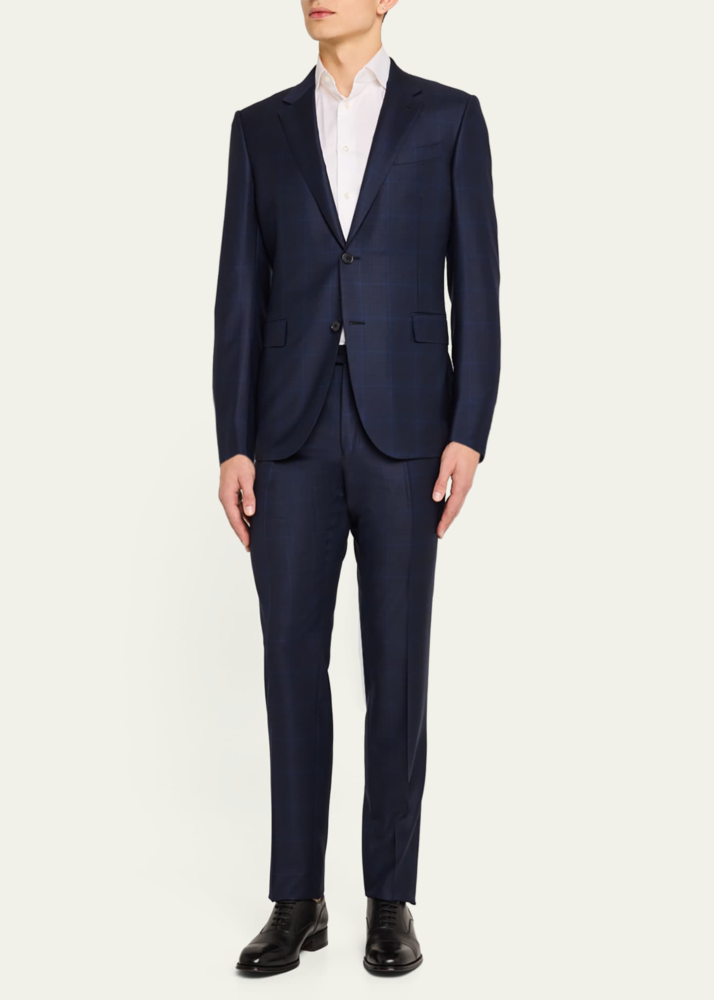 ZEGNA Men's Trofeo Tonal Plaid Suit Image 2 of 8