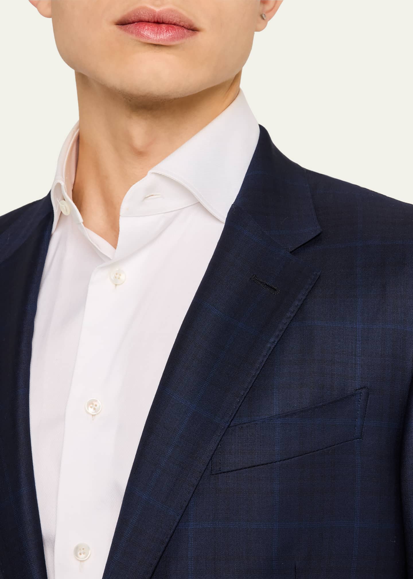 ZEGNA Men's Trofeo Tonal Plaid Suit Image 6 of 8