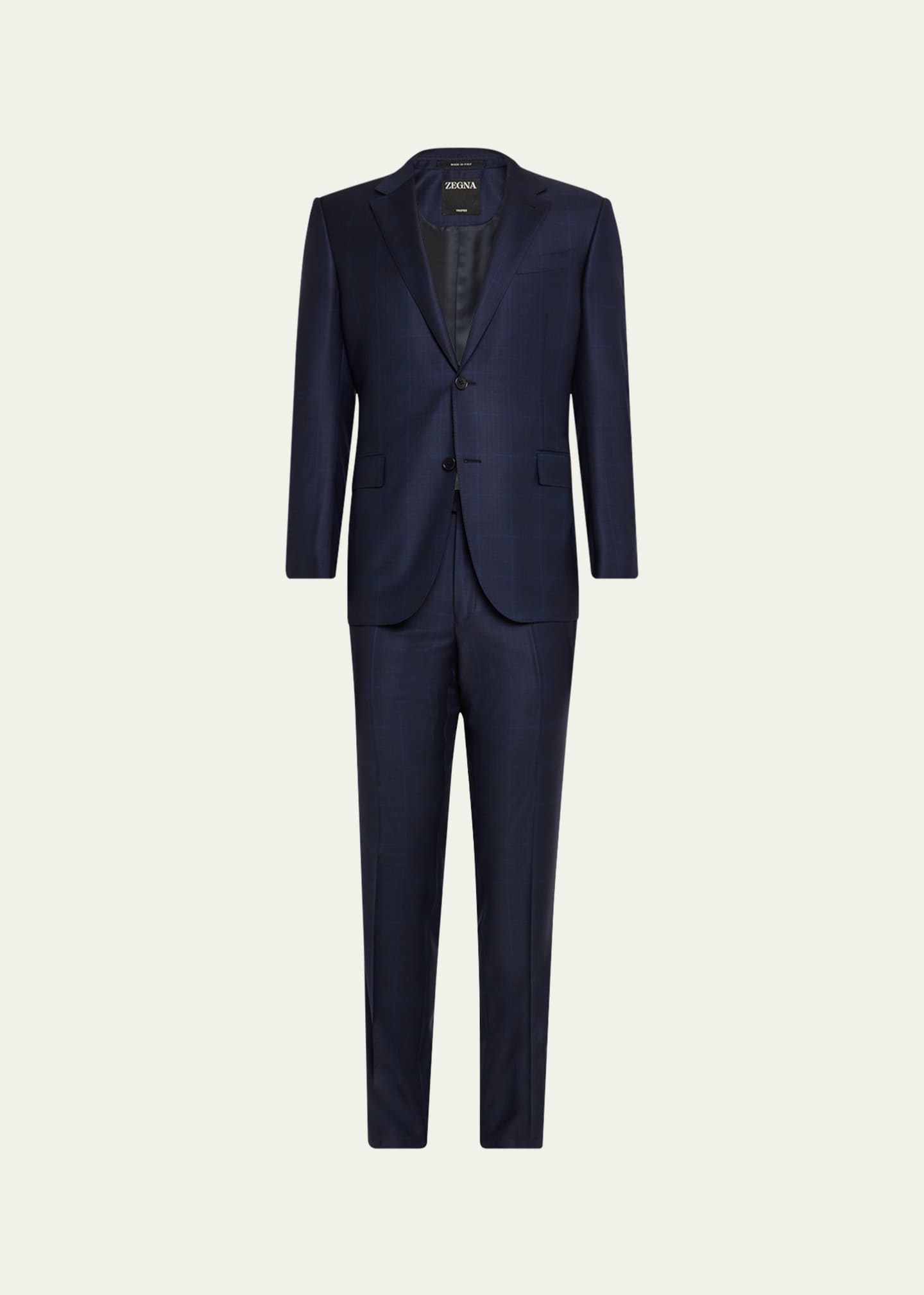 ZEGNA Men's Trofeo Tonal Plaid Suit Image 1 of 8