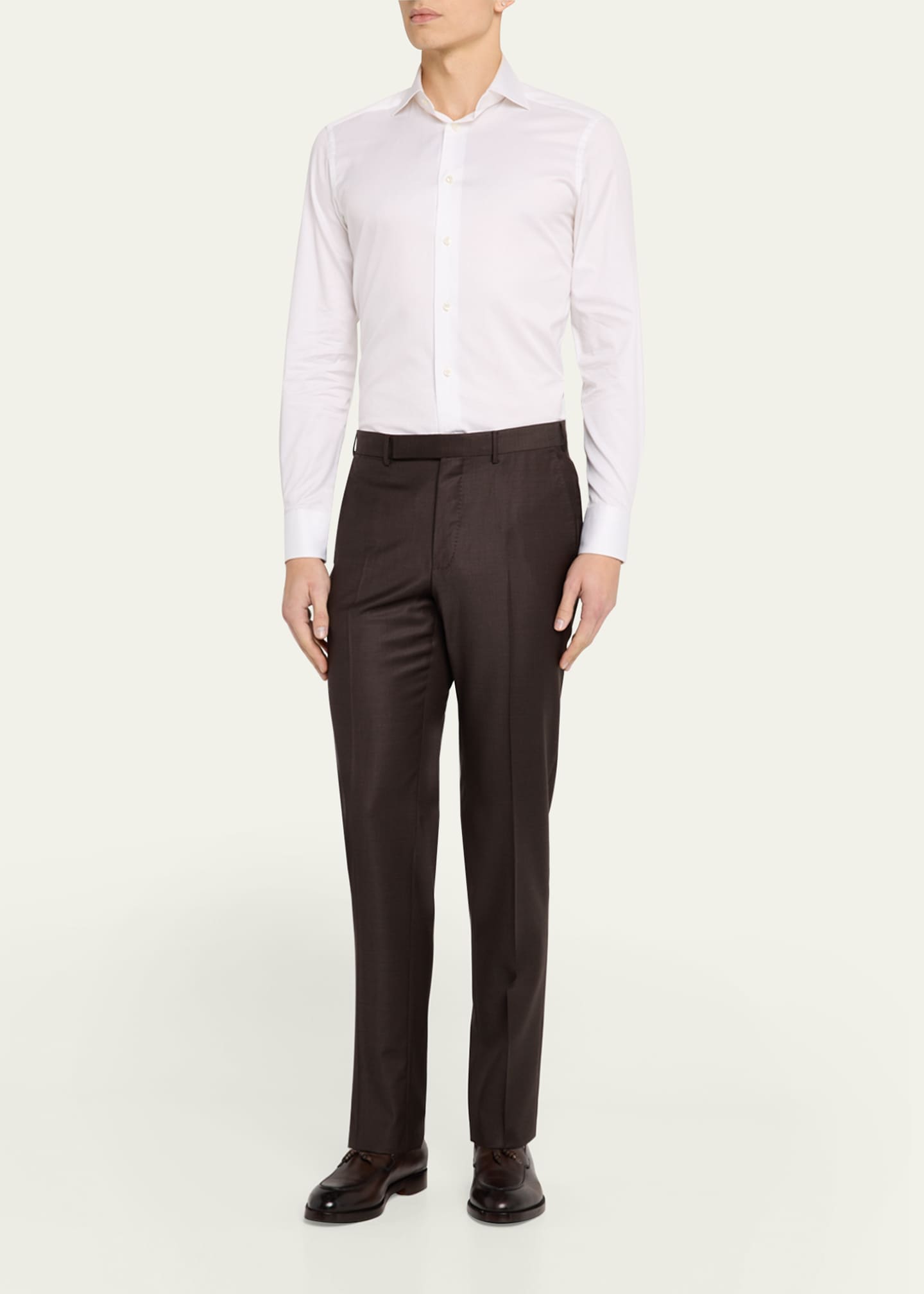 ZEGNA Men's Trofeo Sharkskin Trousers Image 2 of 5