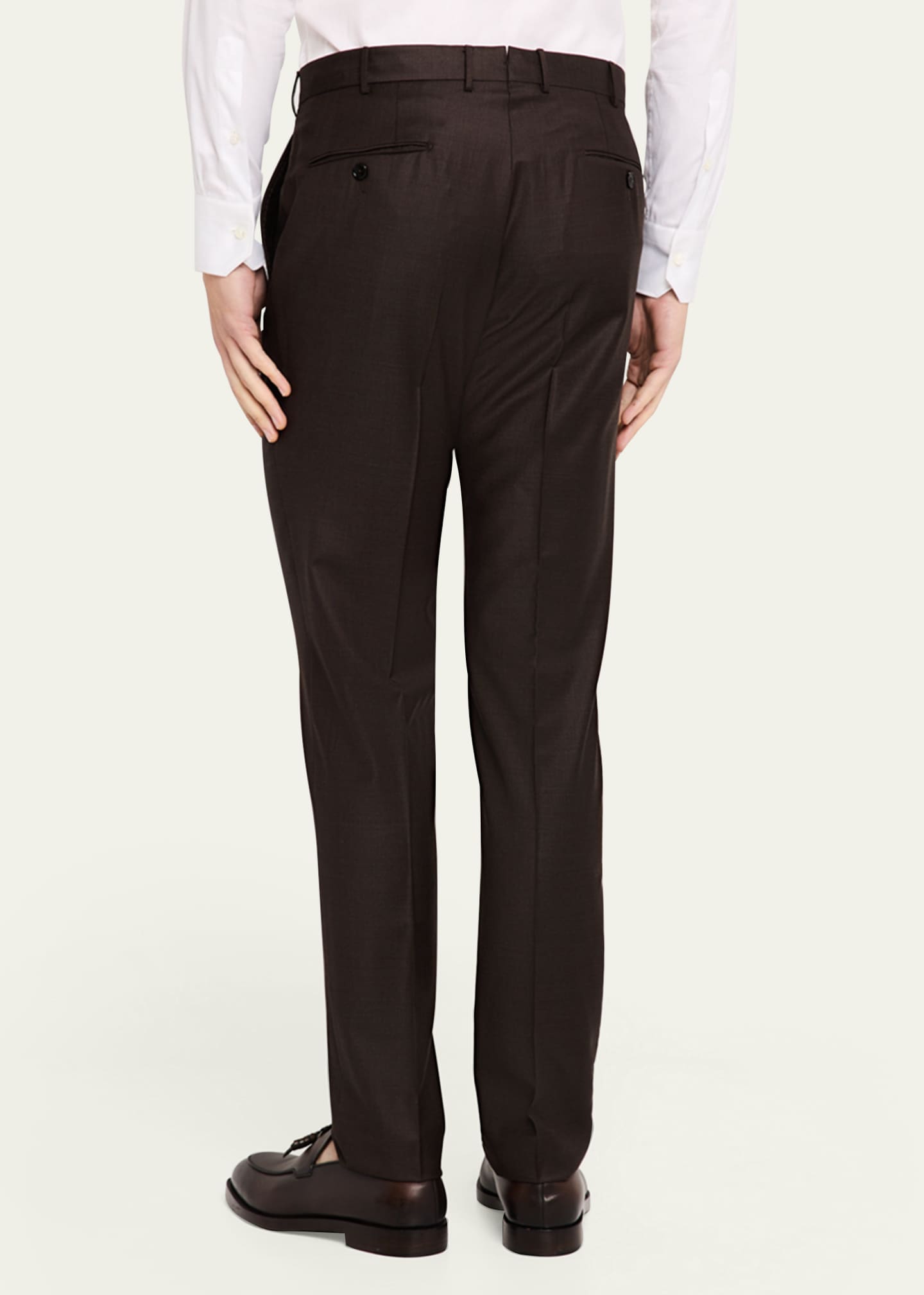 ZEGNA Men's Trofeo Sharkskin Trousers Image 3 of 5
