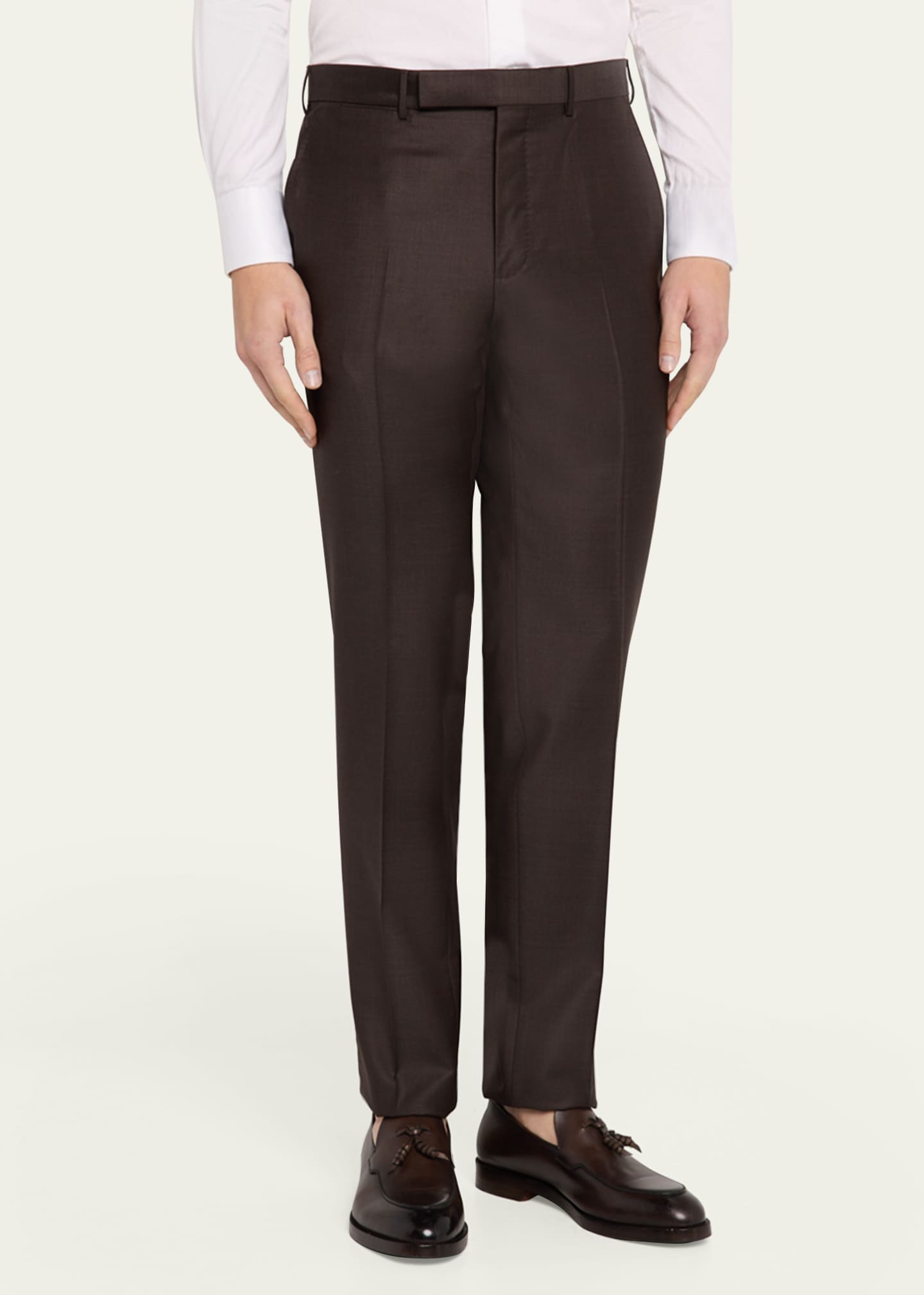 ZEGNA Men's Trofeo Sharkskin Trousers Image 4 of 5