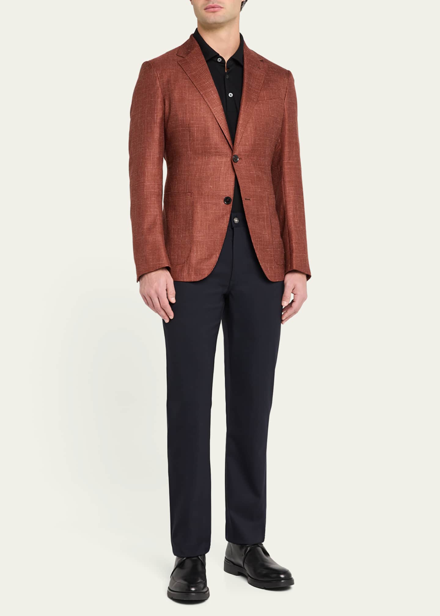 ZEGNA Men's Cashmere-Blend Houndstooth Sport Coat Image 2 of 8