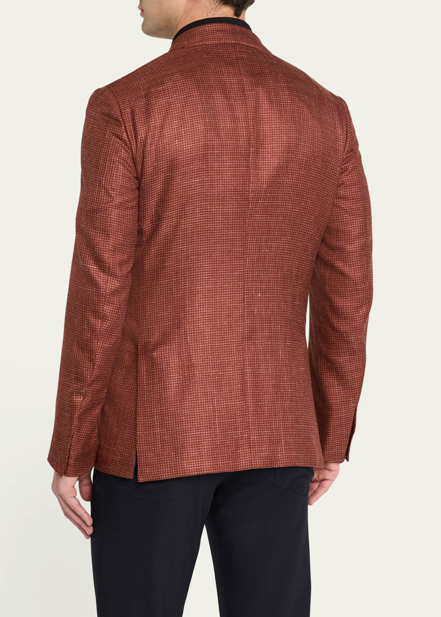 ZEGNA Men's Cashmere-Blend Houndstooth Sport Coat Image 3 of 8