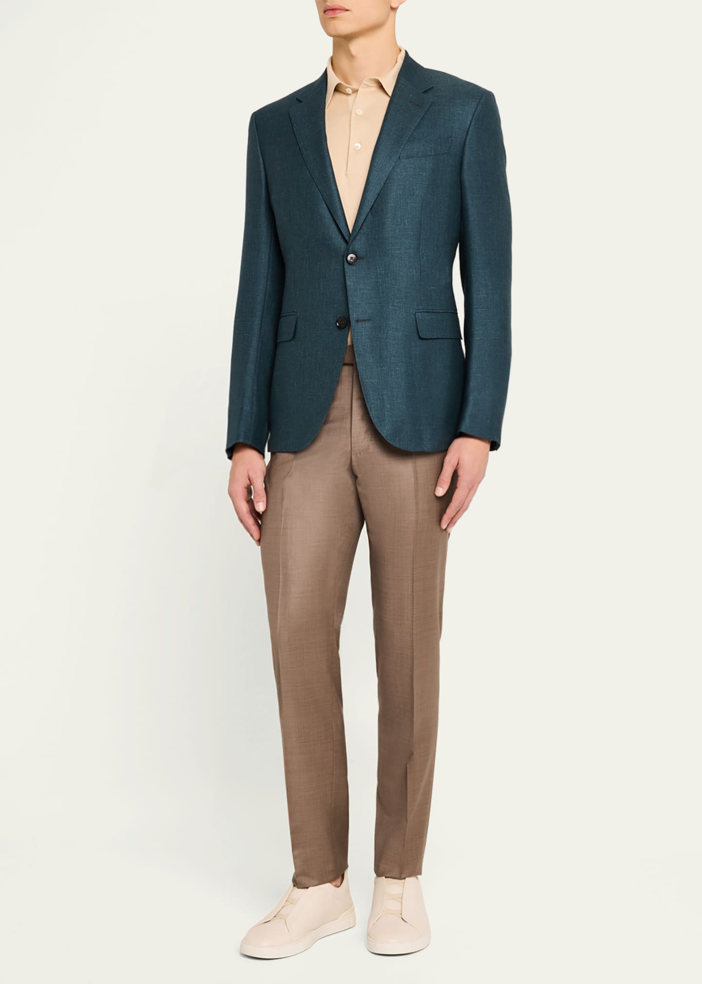 ZEGNA Men's Tonal Plaid Sport Coat Image 2 of 8