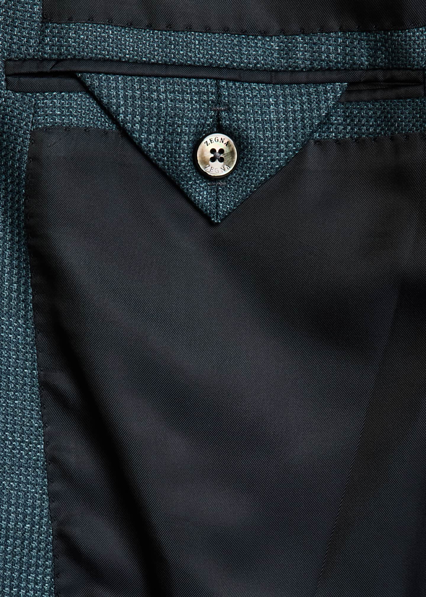 ZEGNA Men's Tonal Plaid Sport Coat Image 6 of 8