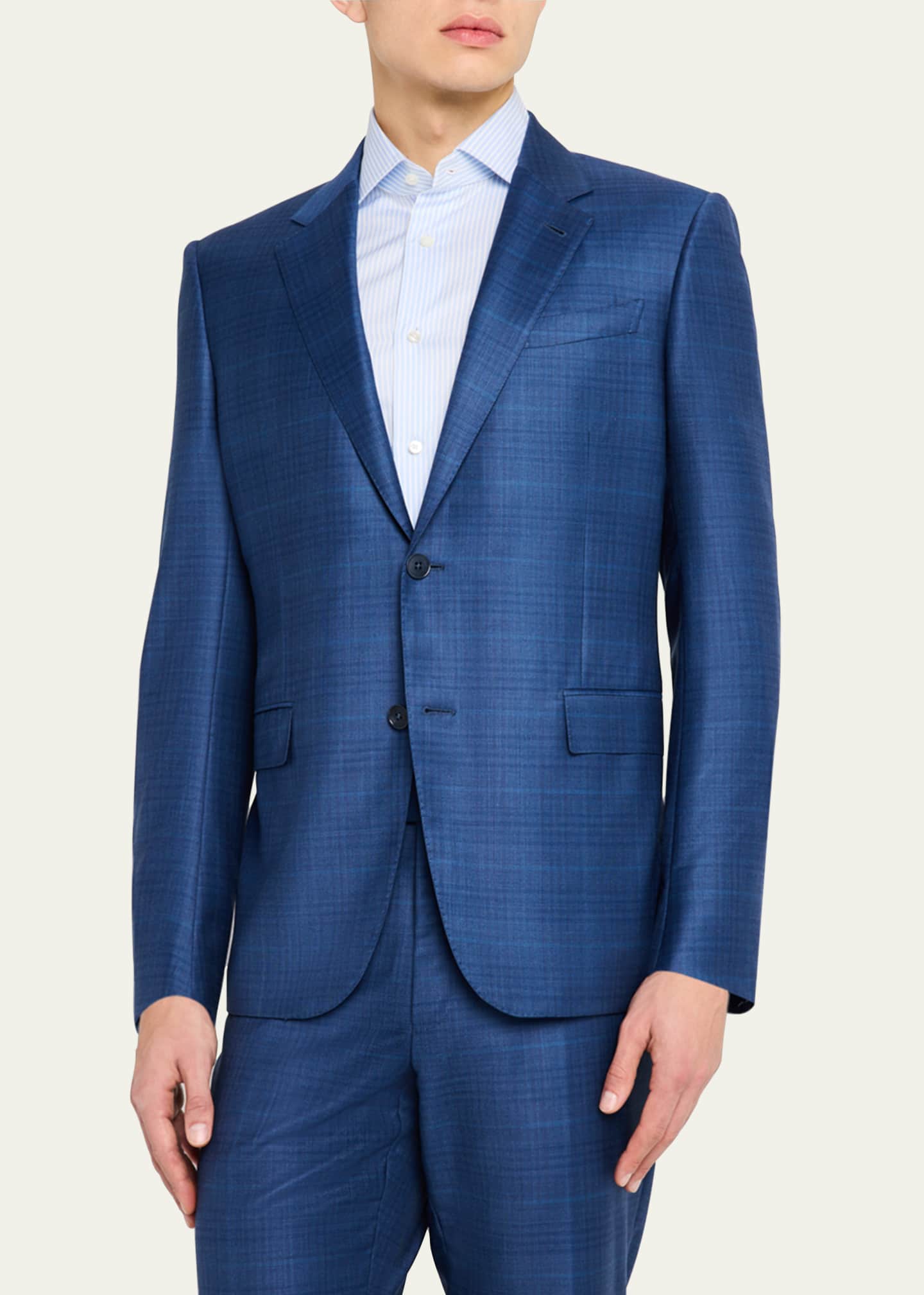 ZEGNA Men's Trofeo Check Suit Image 4 of 5