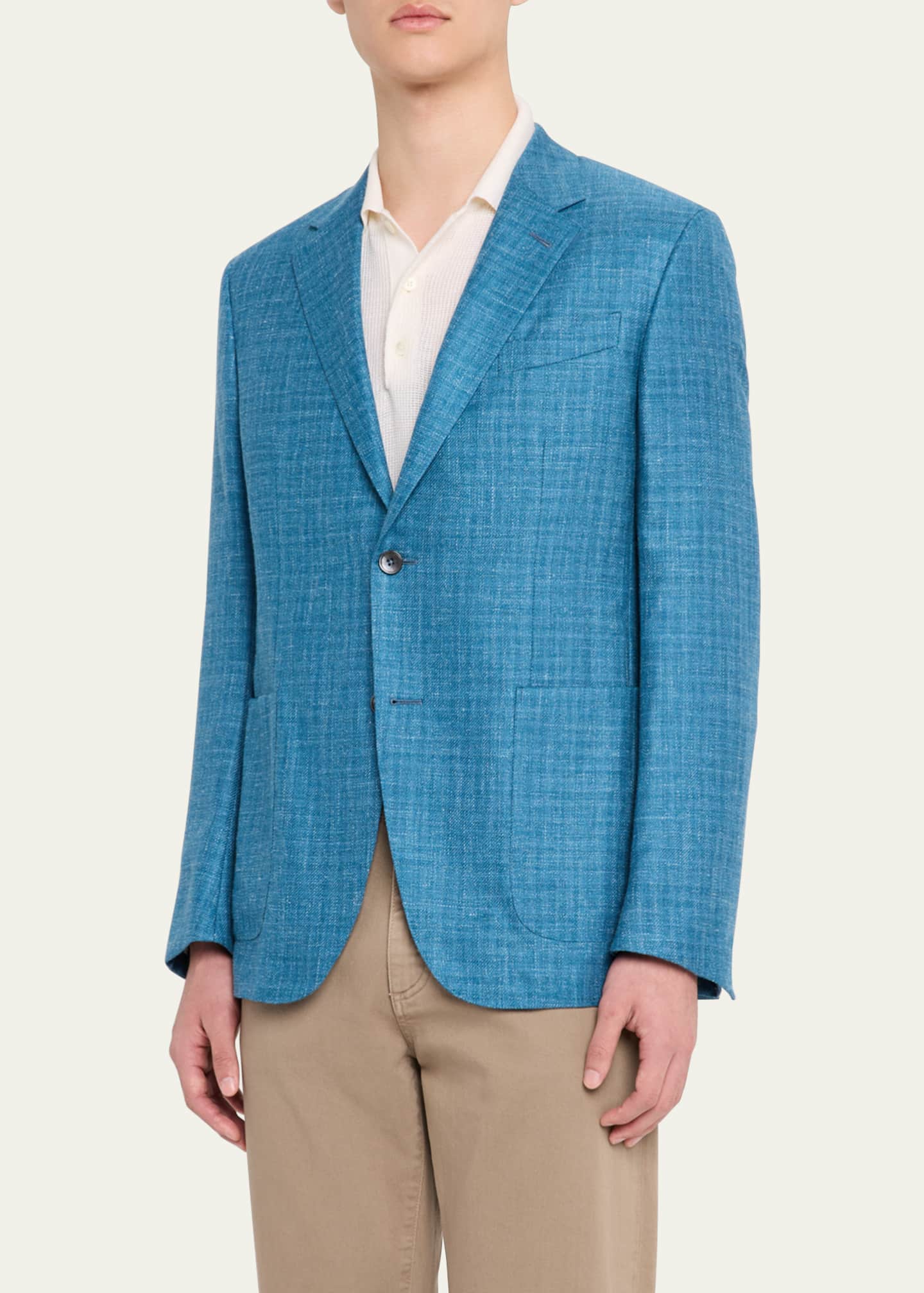 ZEGNA Men's Melange Sport Coat Image 4 of 5